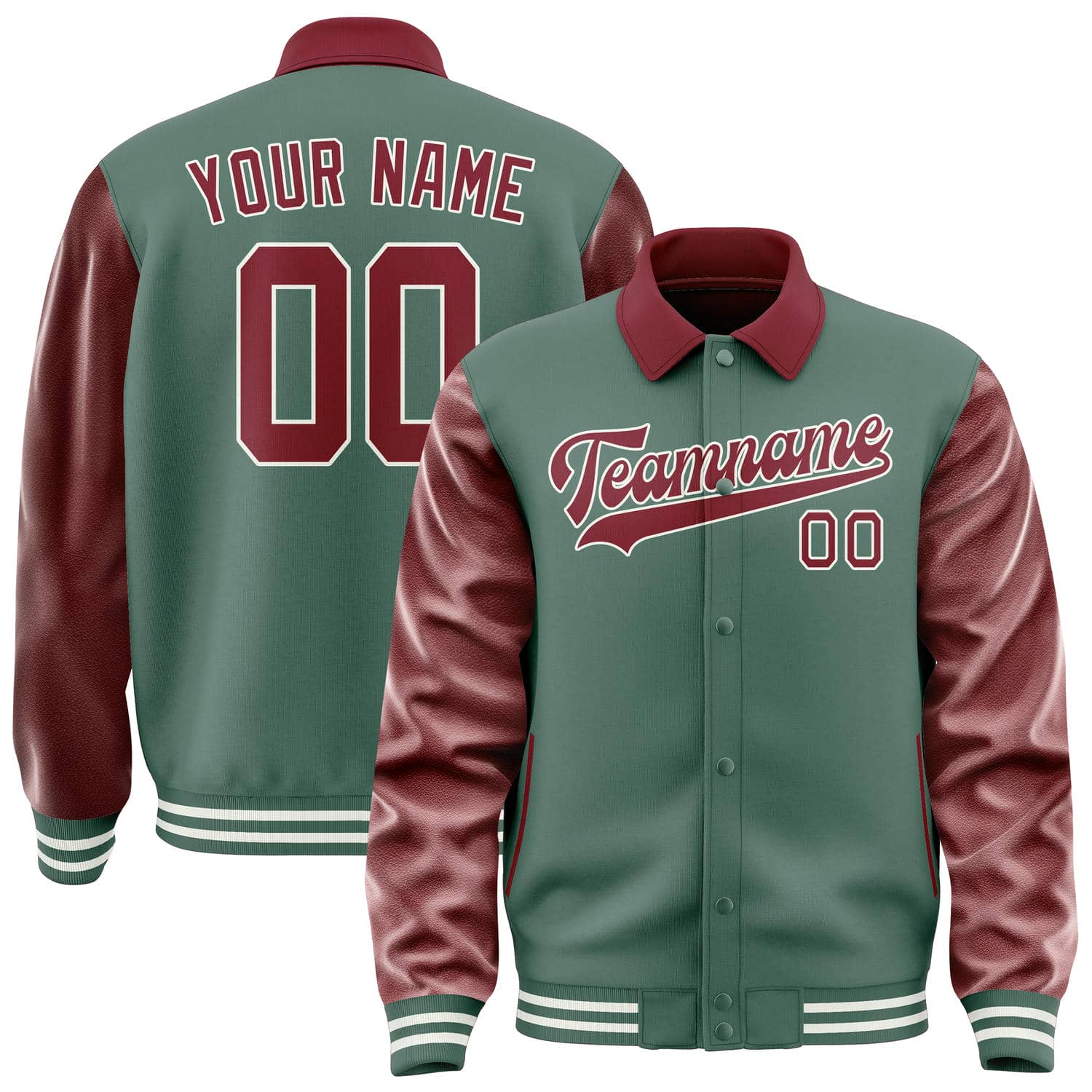 Maßgeschneidertes Blaugrün Karmesinrot Jacke JA272715271818151518