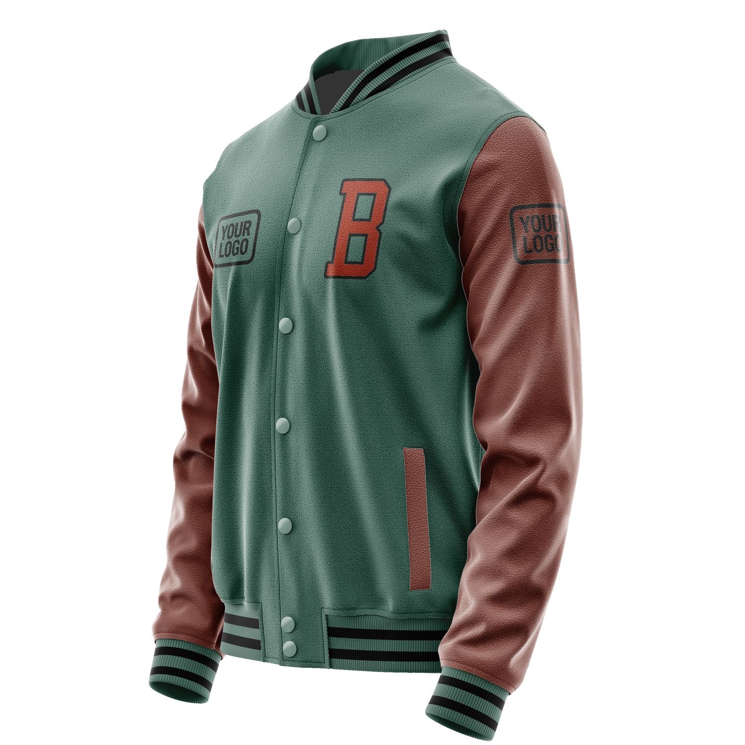 Maßgeschneidertes Blaugrün Korallenrot Jacke JA272716271717161617
