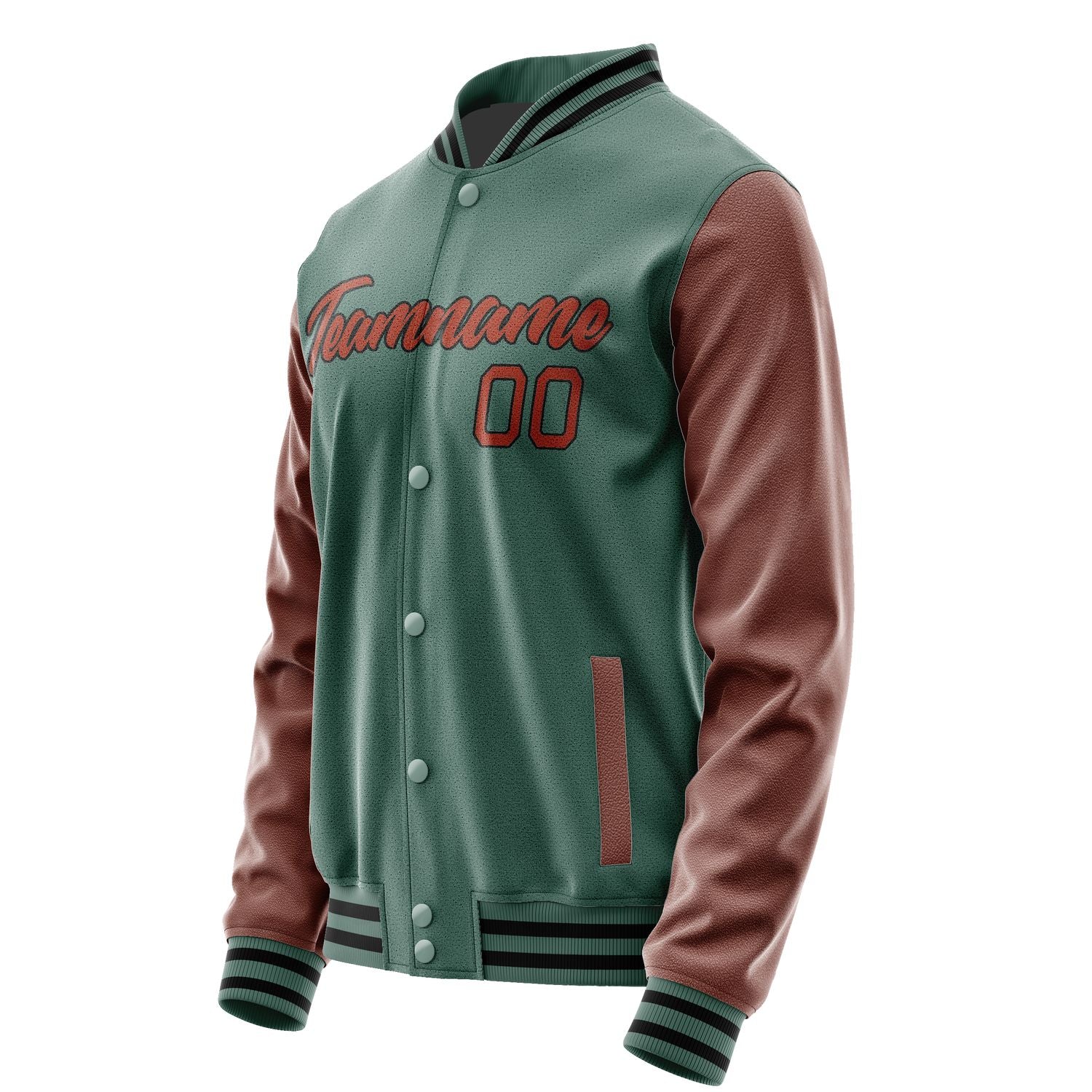 Maßgeschneidertes Blaugrün Korallenrot Jacke JA2727162717B21716