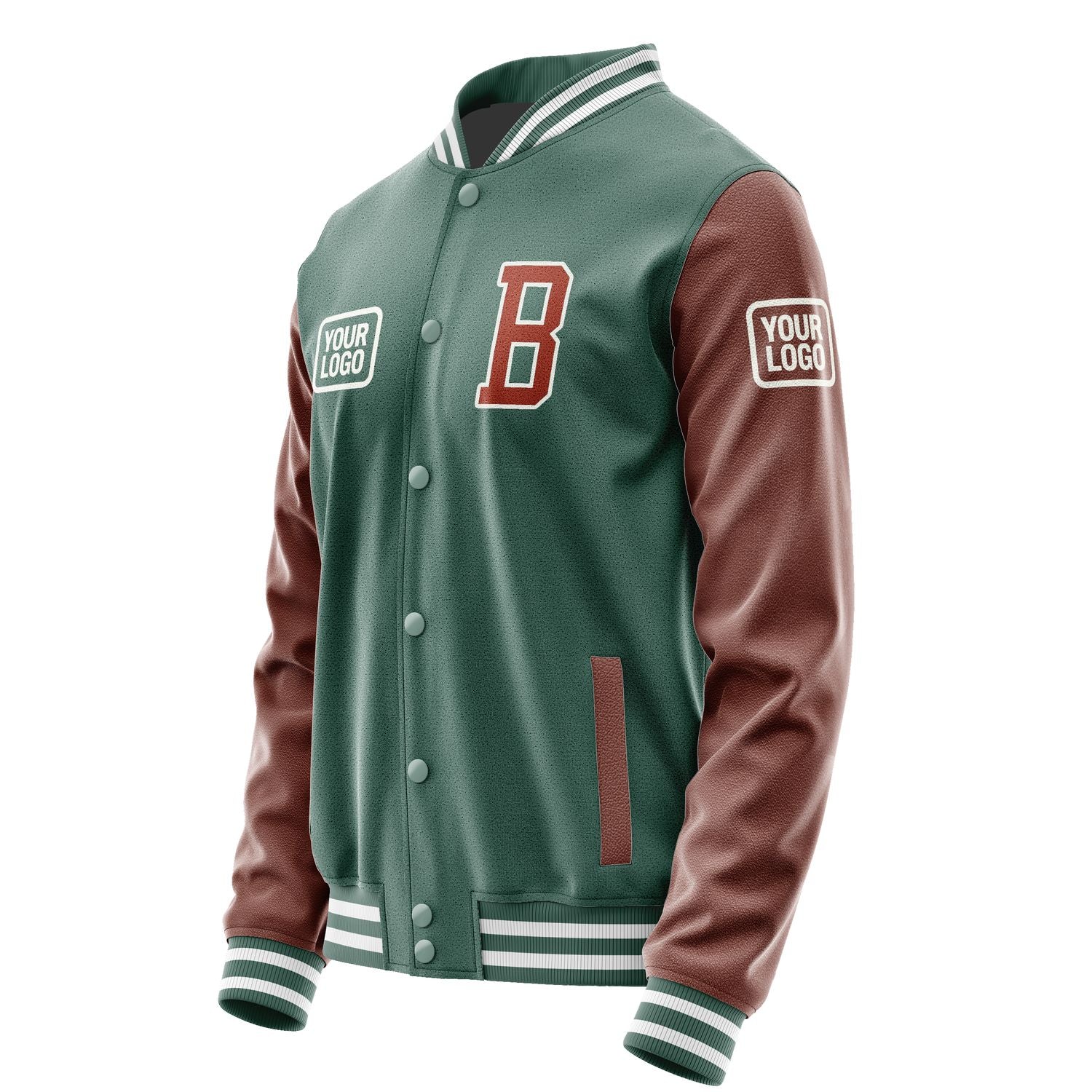 Maßgeschneidertes Blaugrün Korallenrot Jacke JA272716271818161618