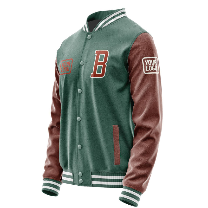 Maßgeschneidertes Blaugrün Korallenrot Jacke JA272716271818161618