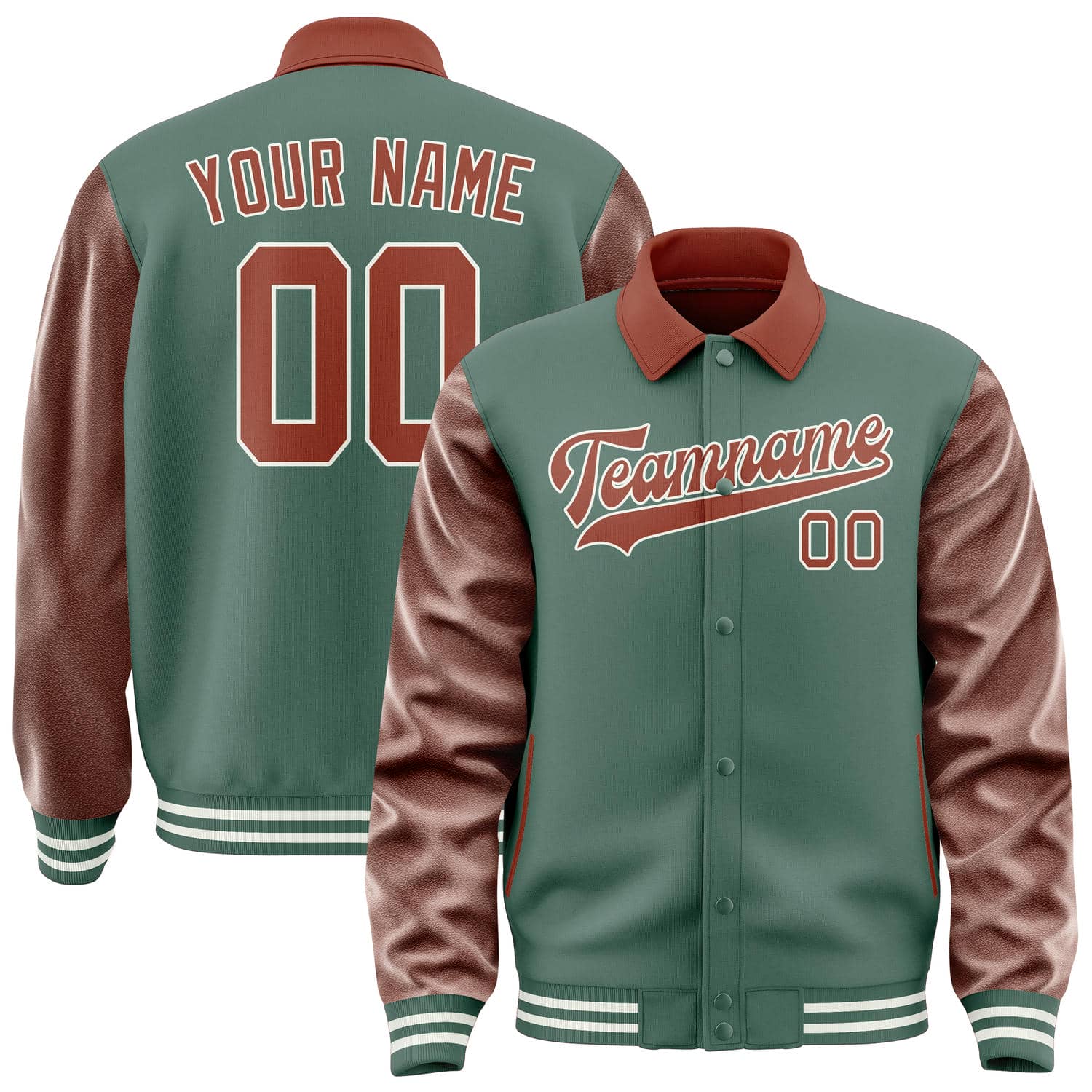 Maßgeschneidertes Blaugrün Korallenrot Jacke JA272716271818161618