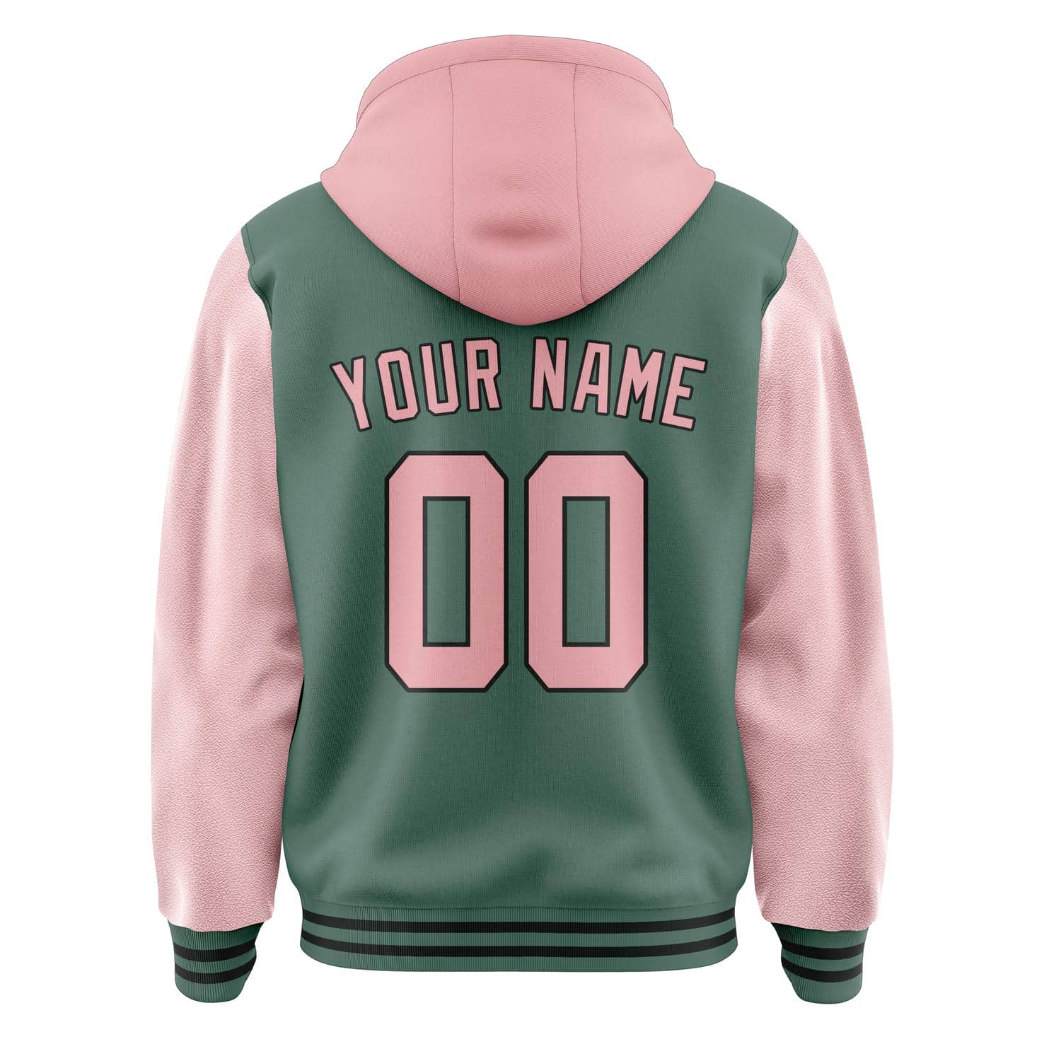 Maßgeschneidertes Blaugrün Rosa Jacke