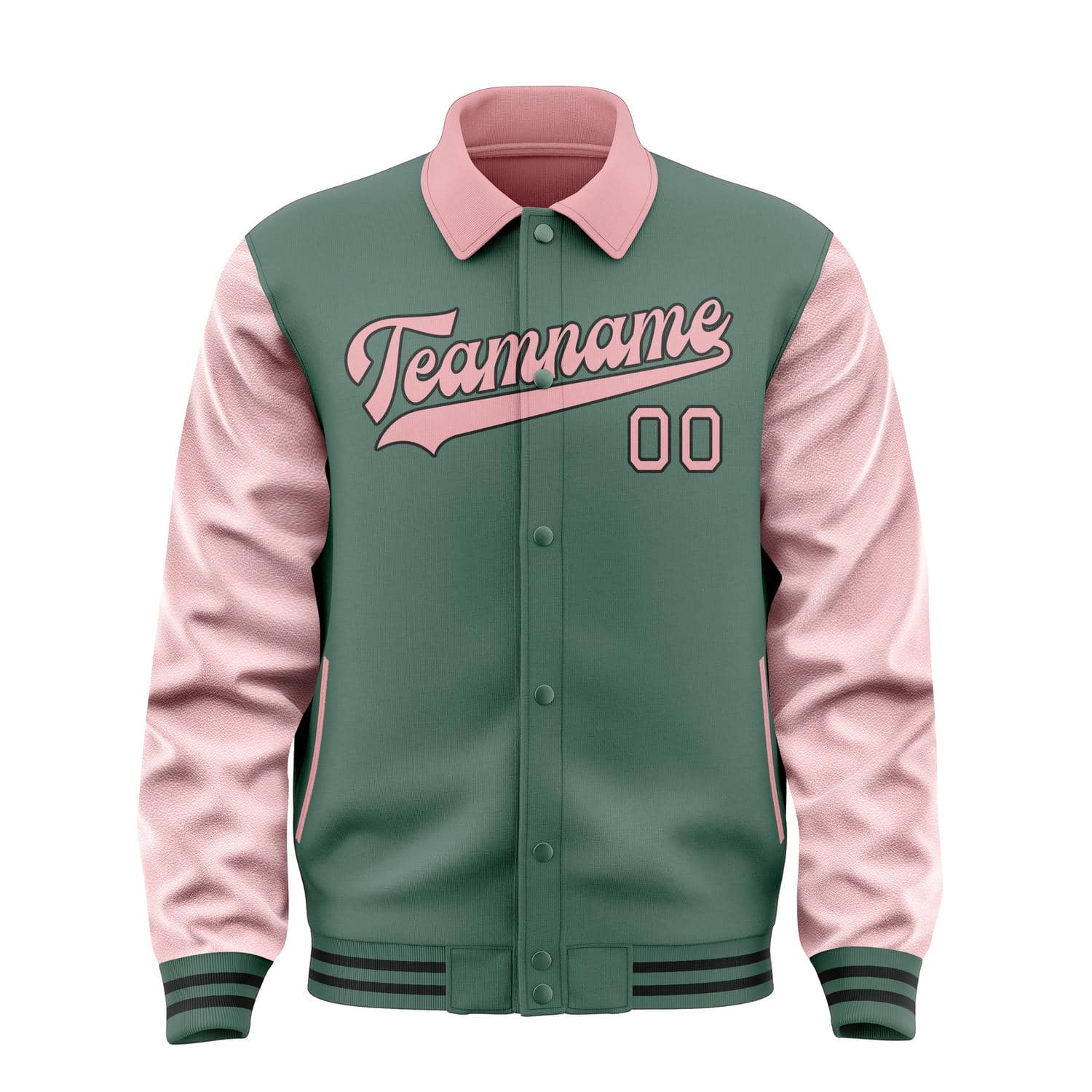 Maßgeschneidertes Blaugrün Rosa Jacke