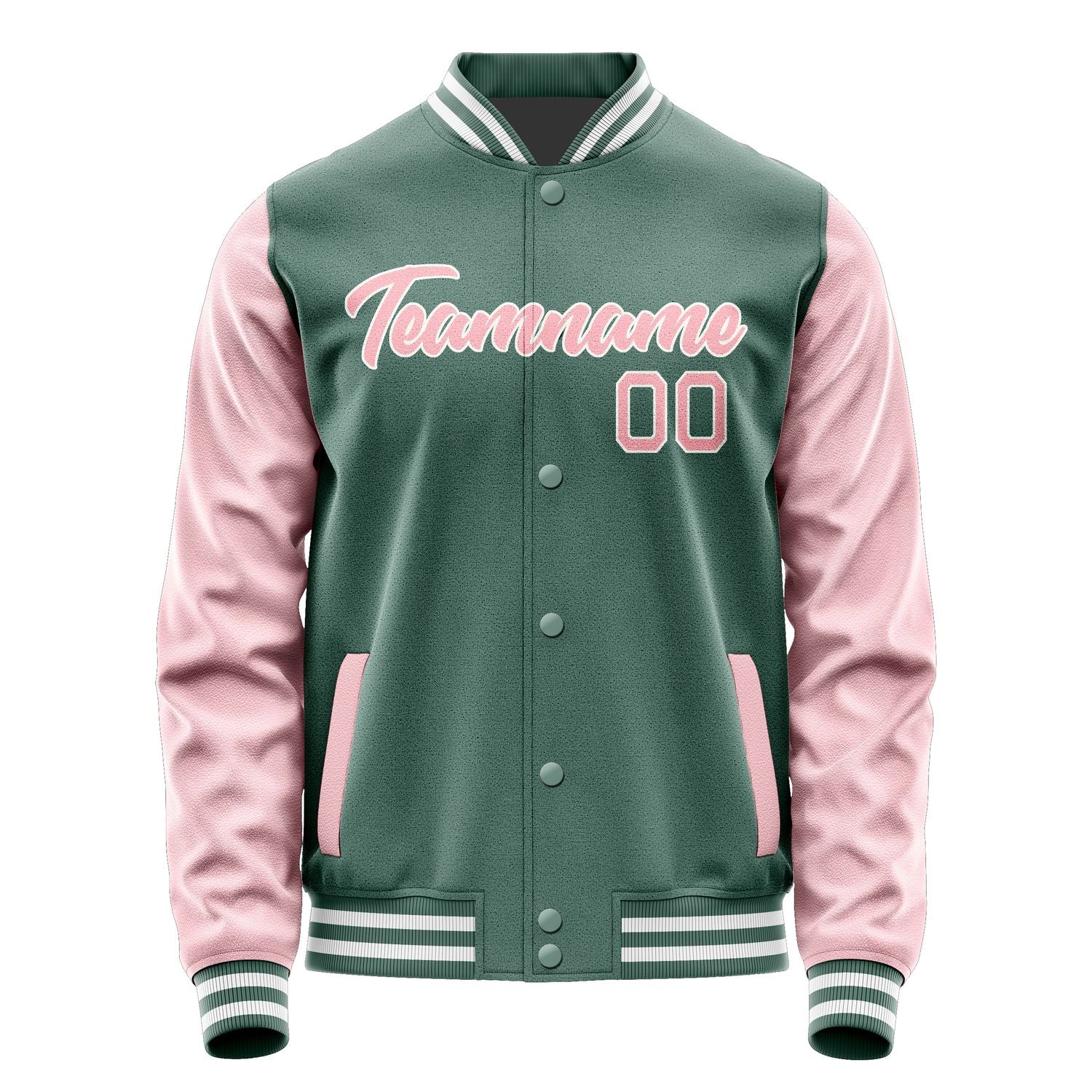 Maßgeschneidertes Blaugrün Rosa Jacke JA2727212718B21821