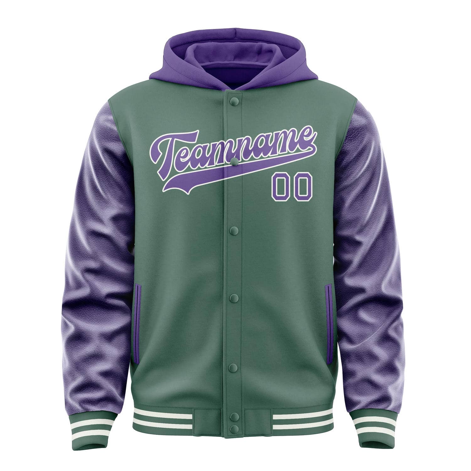 Maßgeschneidertes Blaugrün Lavendel Jacke