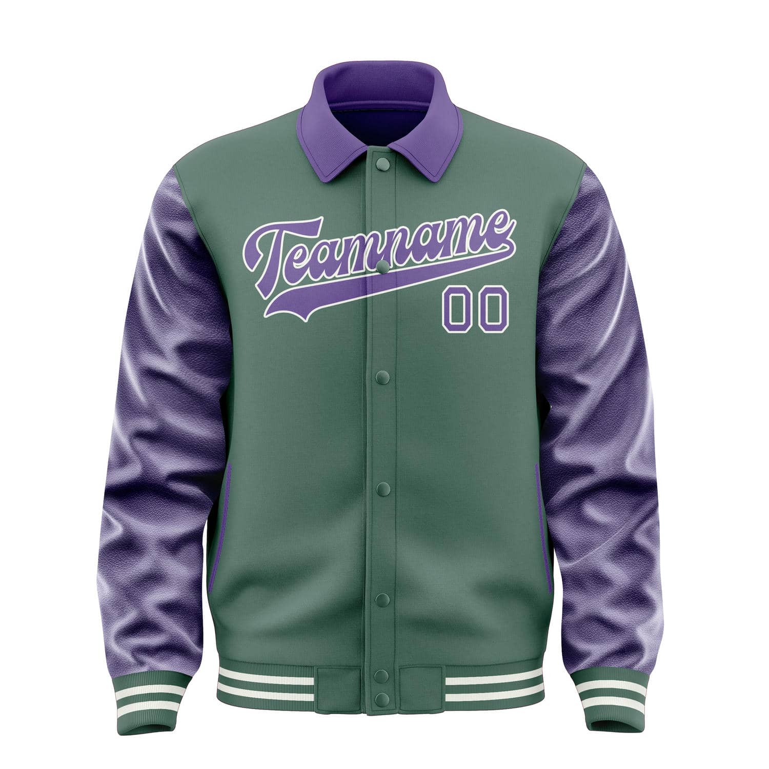 Maßgeschneidertes Blaugrün Lavendel Jacke