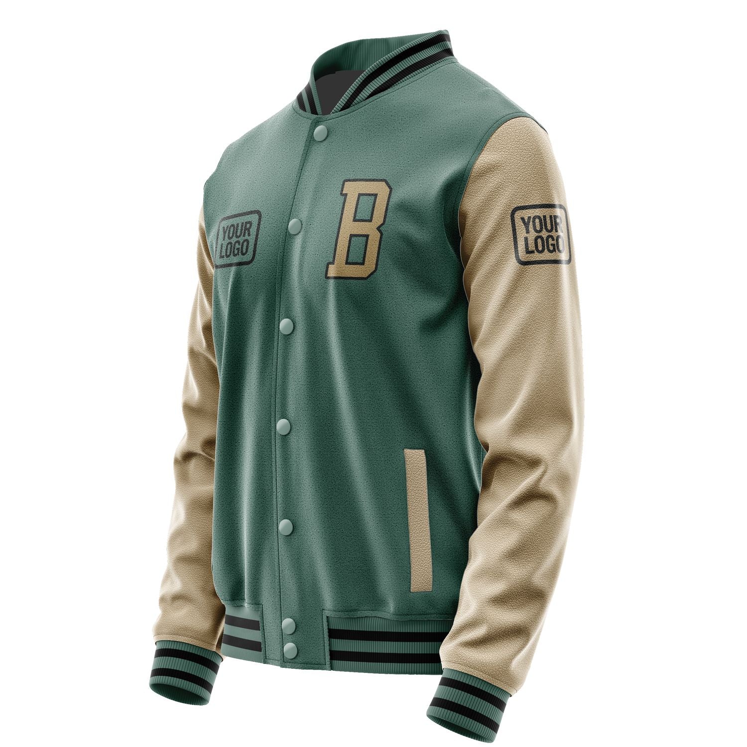 Maßgeschneidertes Blaugrün Hellkhaki Jacke JA272725271717252517