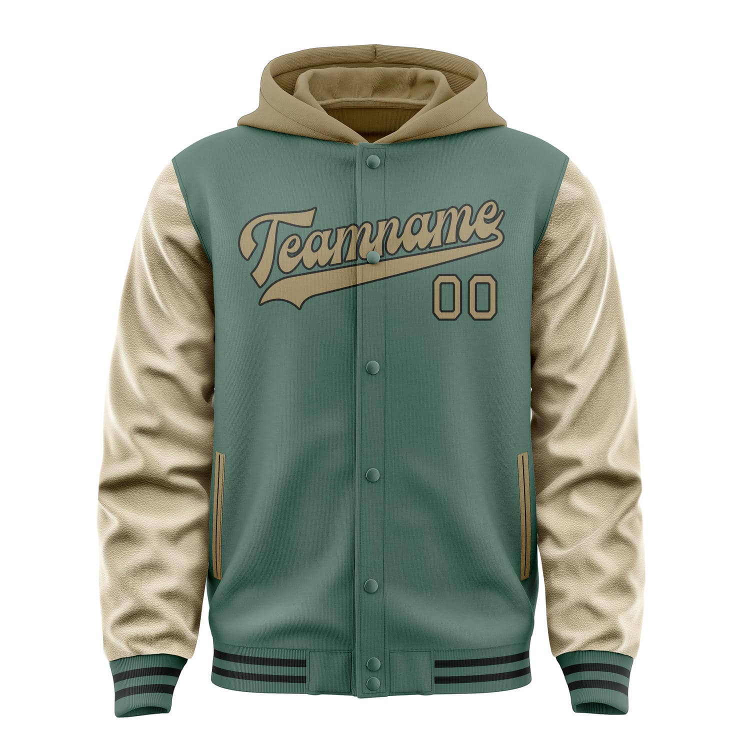 Maßgeschneidertes Blaugrün Hellkhaki Jacke