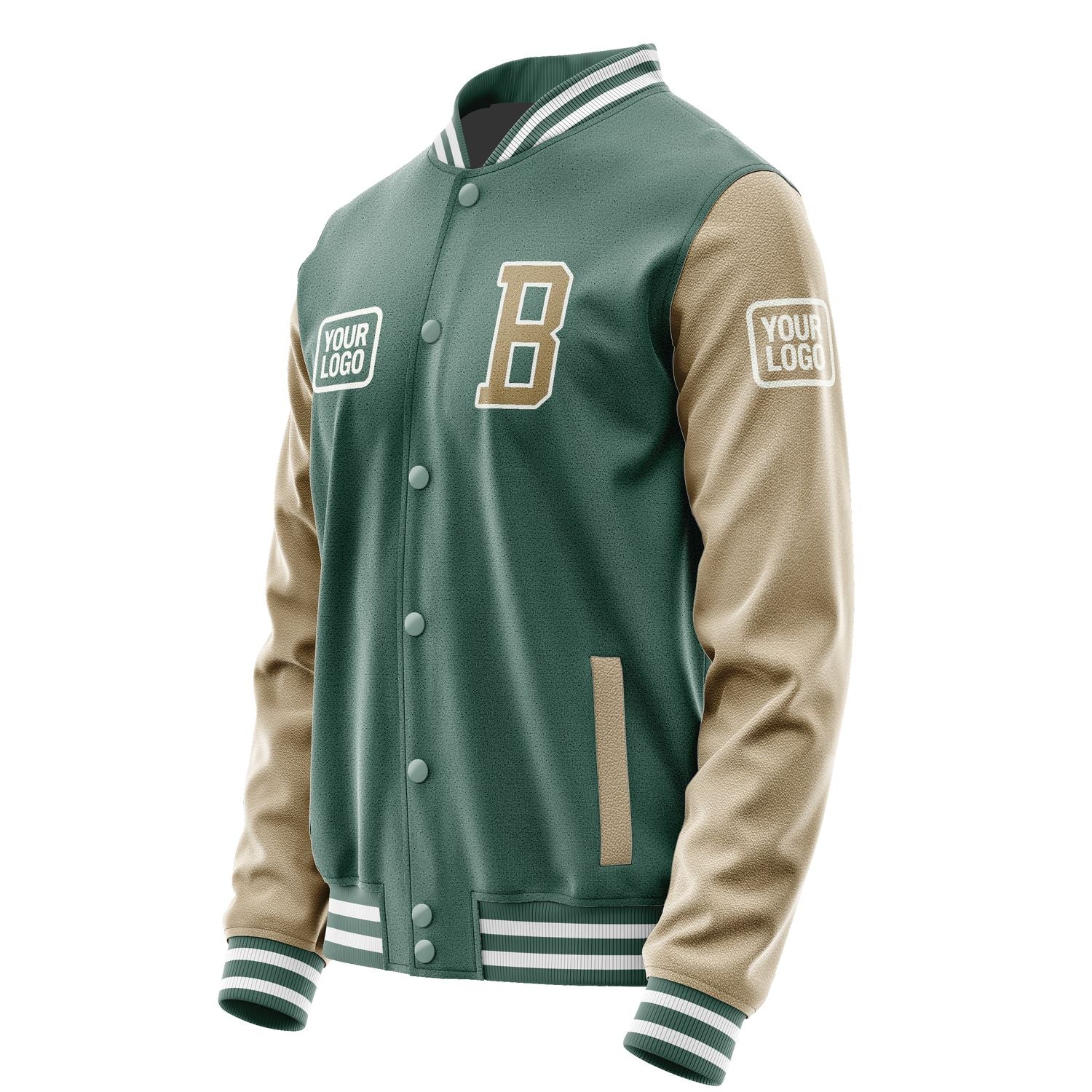 Maßgeschneidertes Blaugrün Hellkhaki Jacke JA272725271818252518