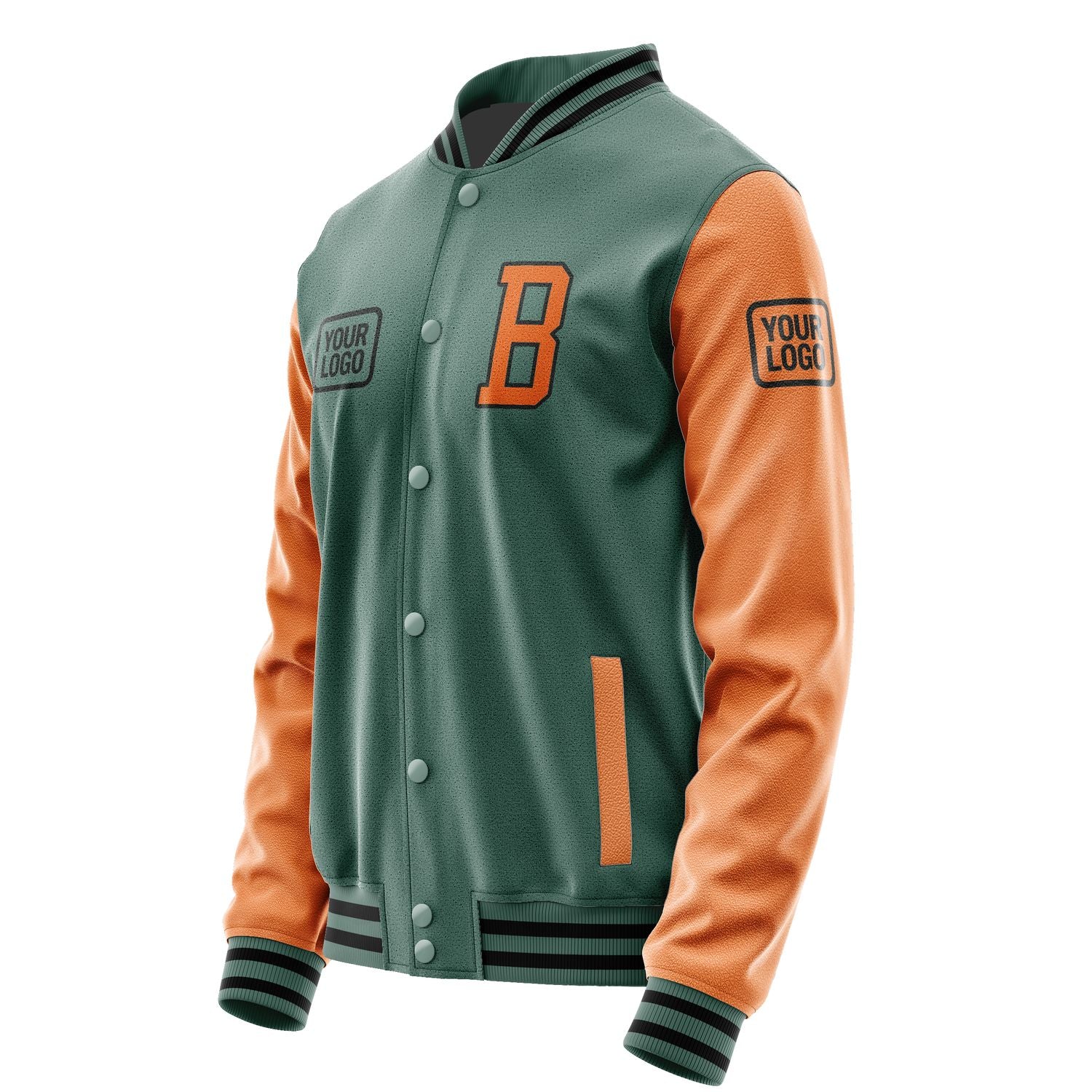 Maßgeschneidertes Blaugrün Orange Jacke JA272728271717282817