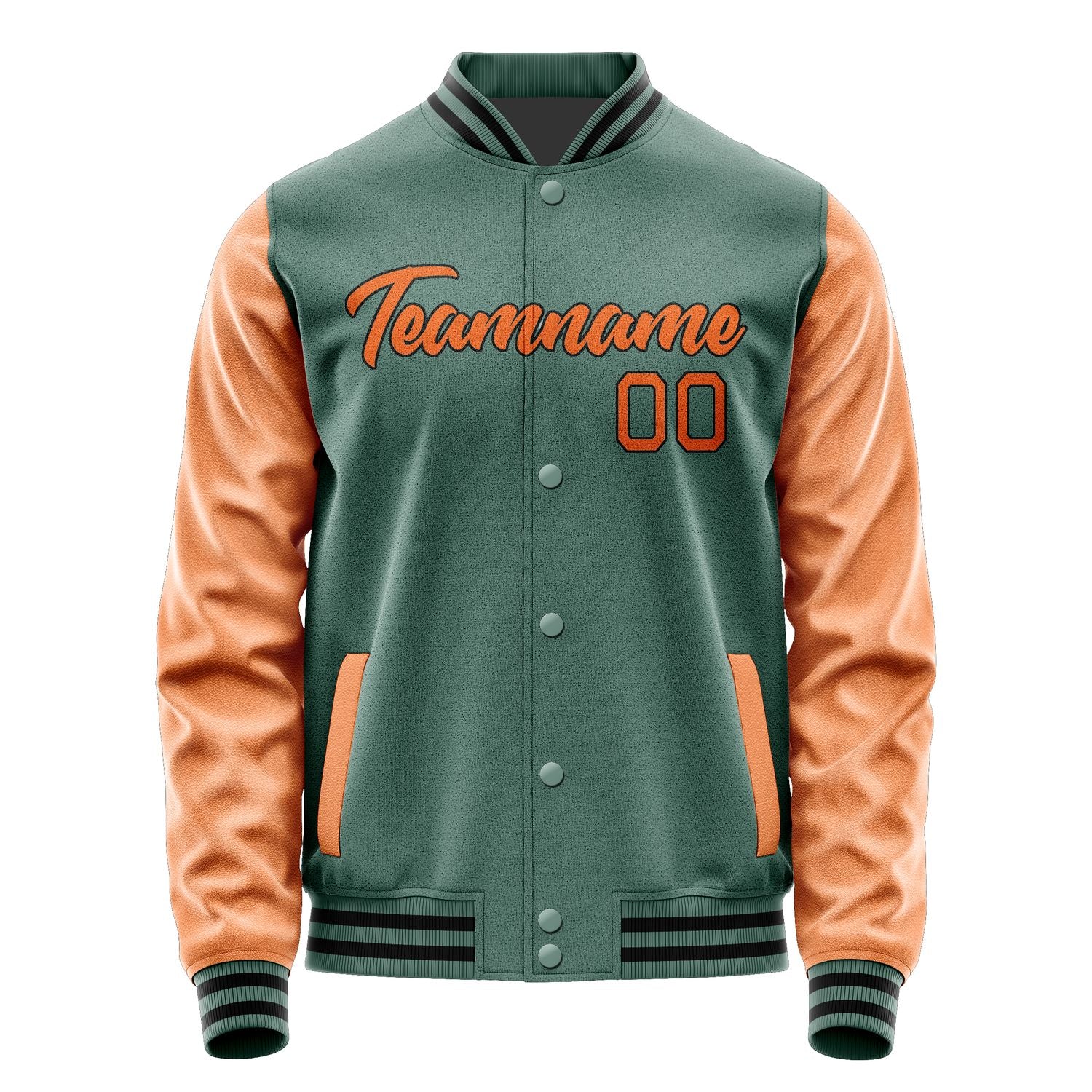 Maßgeschneidertes Blaugrün Orange Jacke JA2727282717B21728