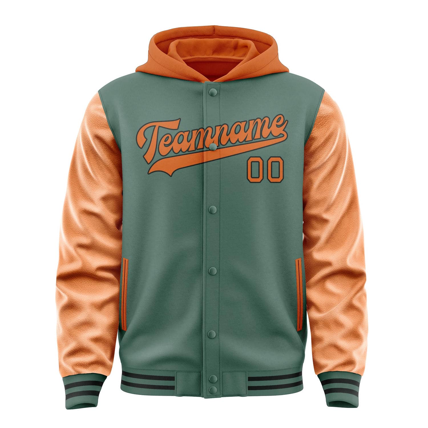 Maßgeschneidertes Blaugrün Orange Jacke
