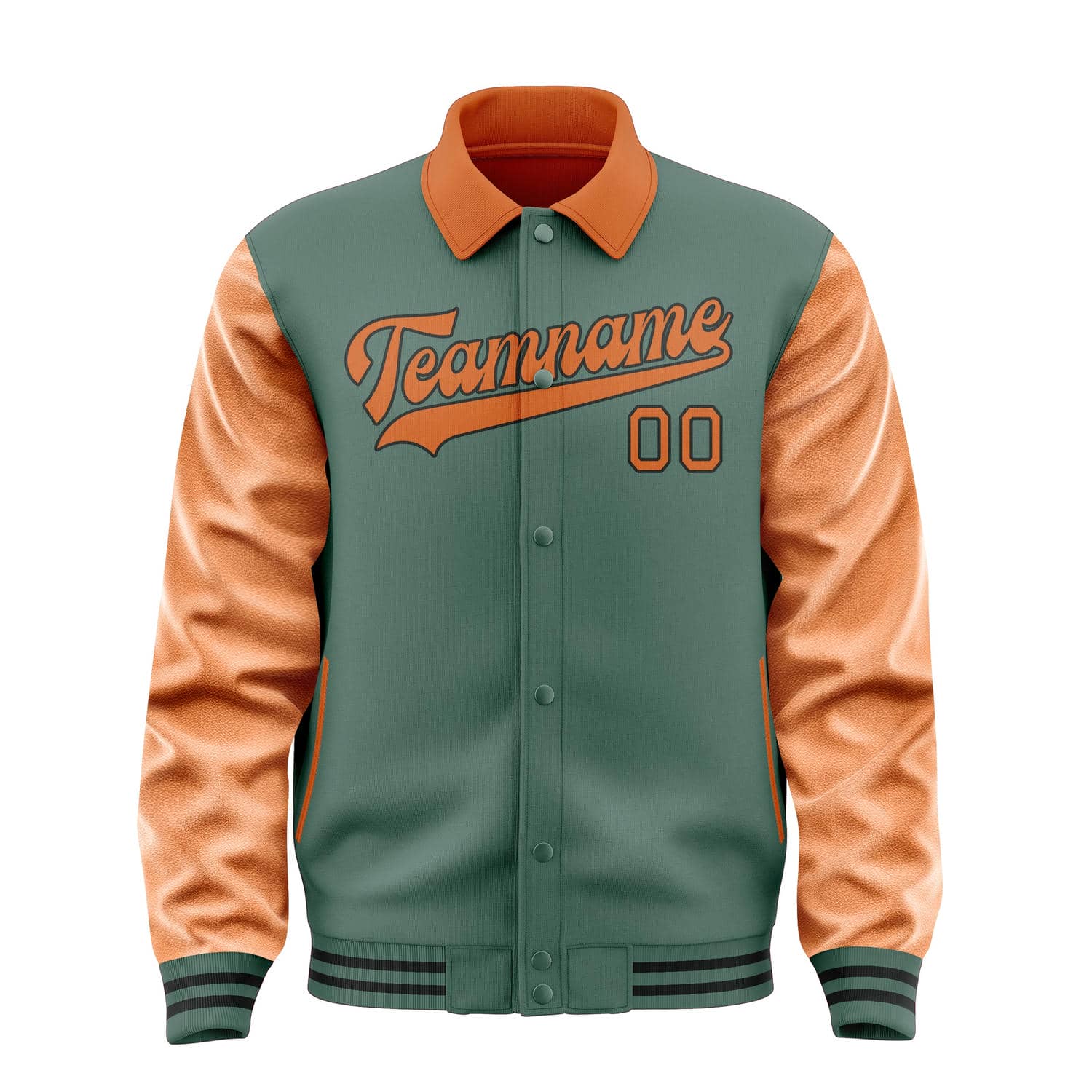 Maßgeschneidertes Blaugrün Orange Jacke