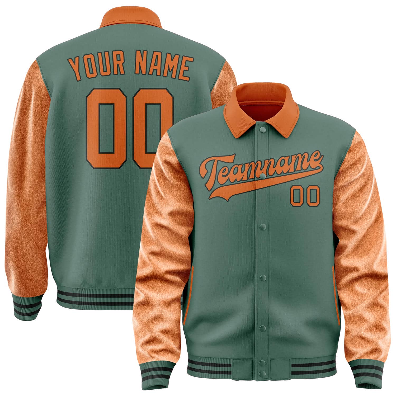 Maßgeschneidertes Blaugrün Orange Jacke JA272728271717282817