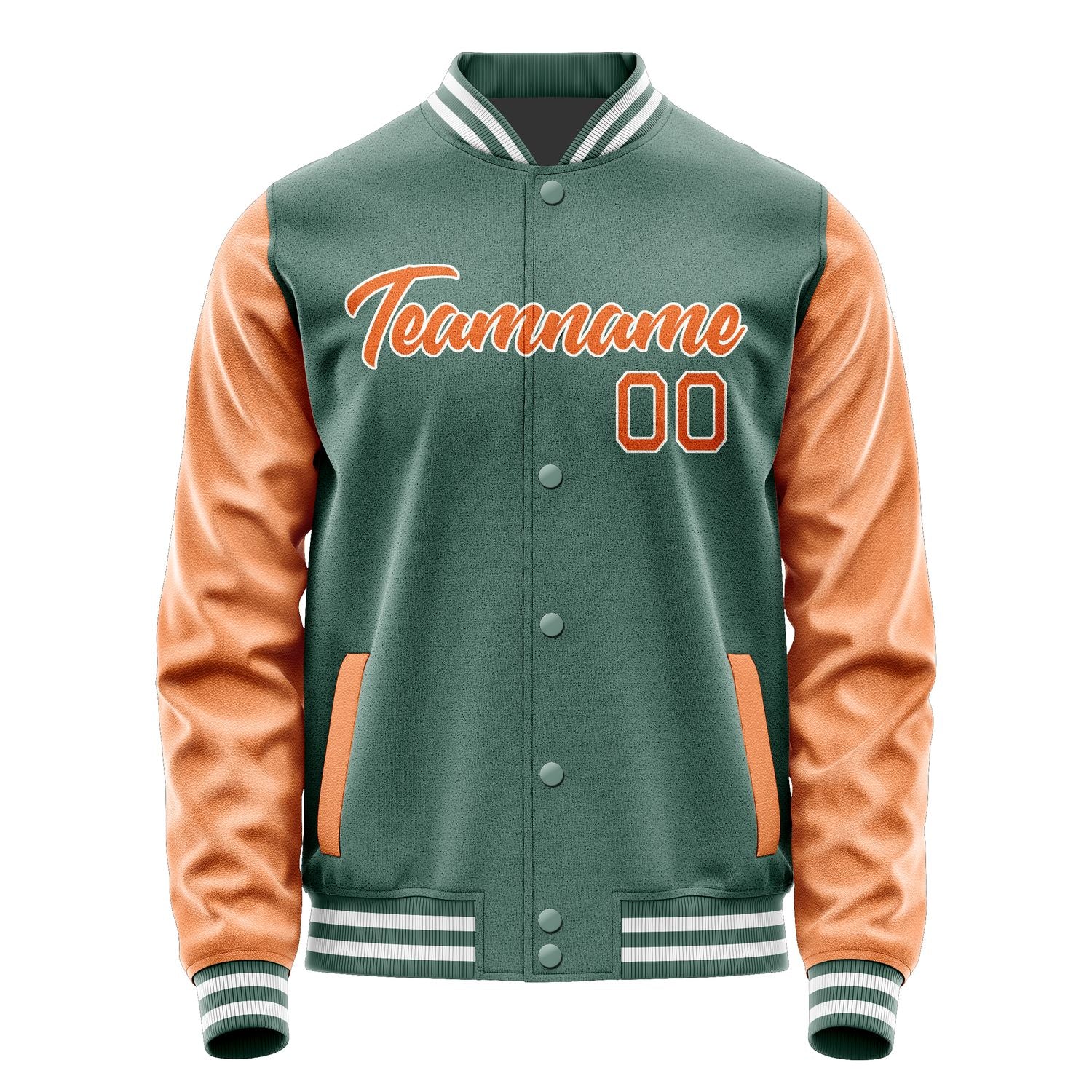 Maßgeschneidertes Blaugrün Orange Jacke JA2727282718B21828