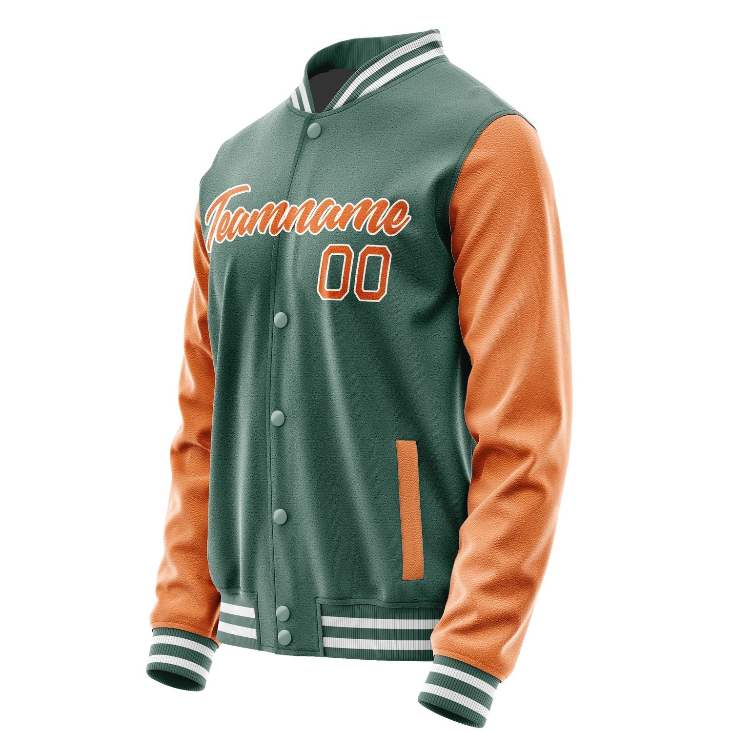 Maßgeschneidertes Blaugrün Orange Jacke JA2727282718B21828