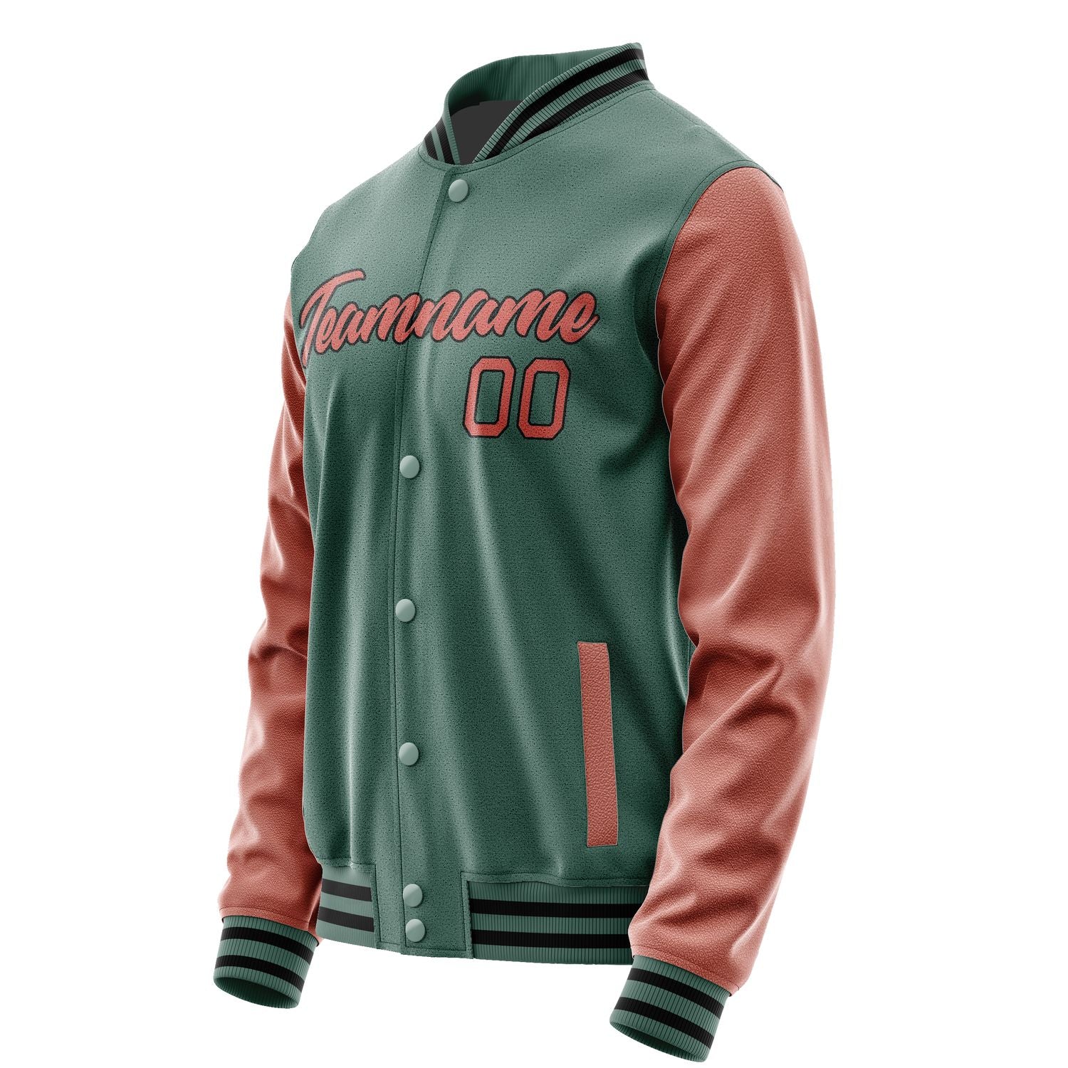 Maßgeschneidertes Blaugrün Kupferrose Jacke JA2727292717B21729