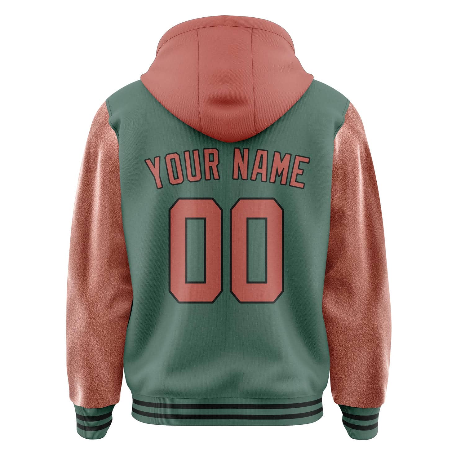 Maßgeschneidertes Blaugrün Kupferrose Jacke