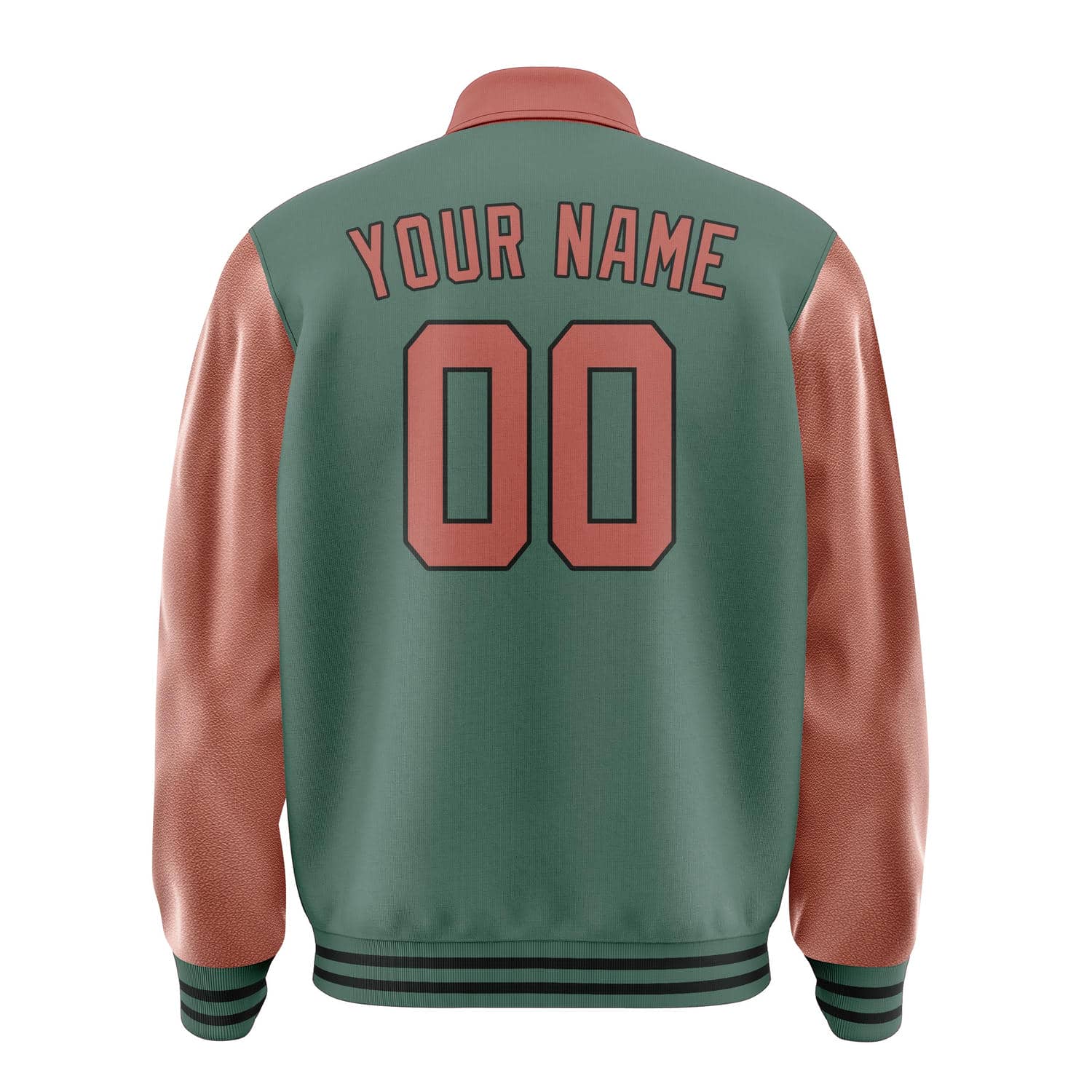 Maßgeschneidertes Blaugrün Kupferrose Jacke