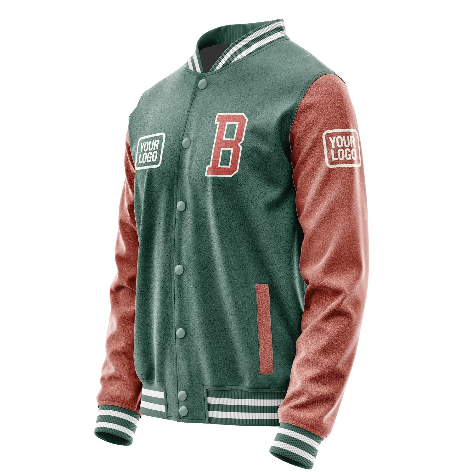 Maßgeschneidertes Blaugrün Kupferrose Jacke JA272729271818292918