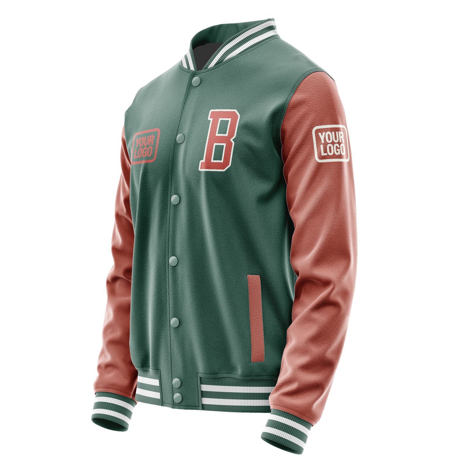 Maßgeschneidertes Blaugrün Kupferrose Jacke JA272729271818292918