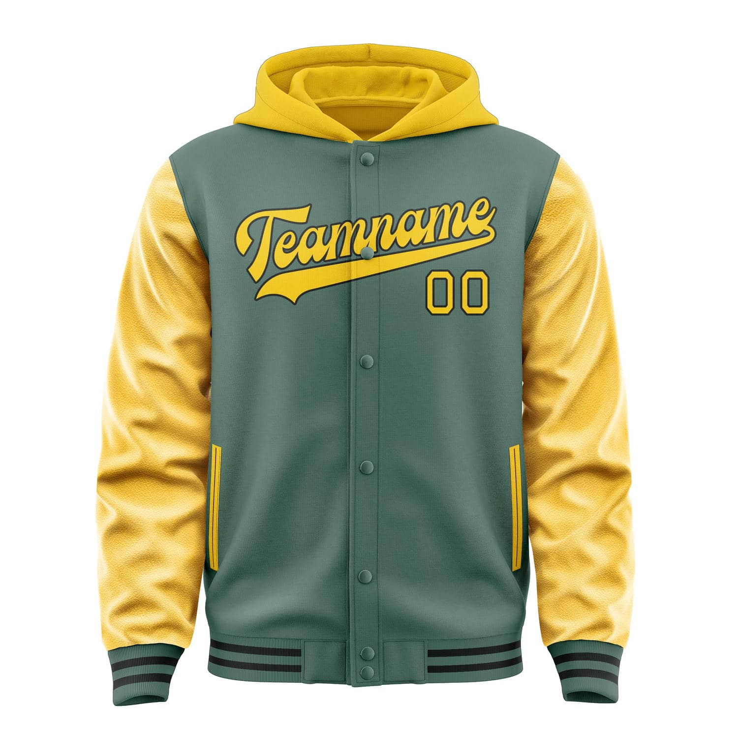 Maßgeschneidertes Blaugrün Gold Jacke