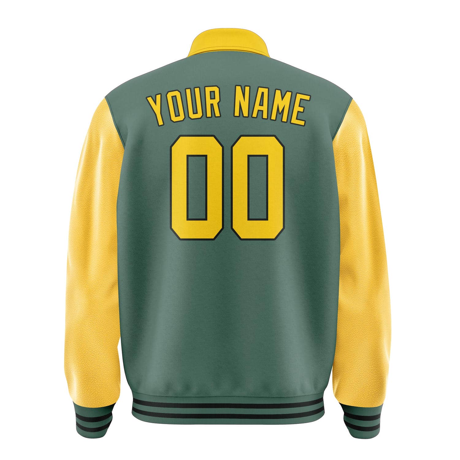 Maßgeschneidertes Blaugrün Gold Jacke