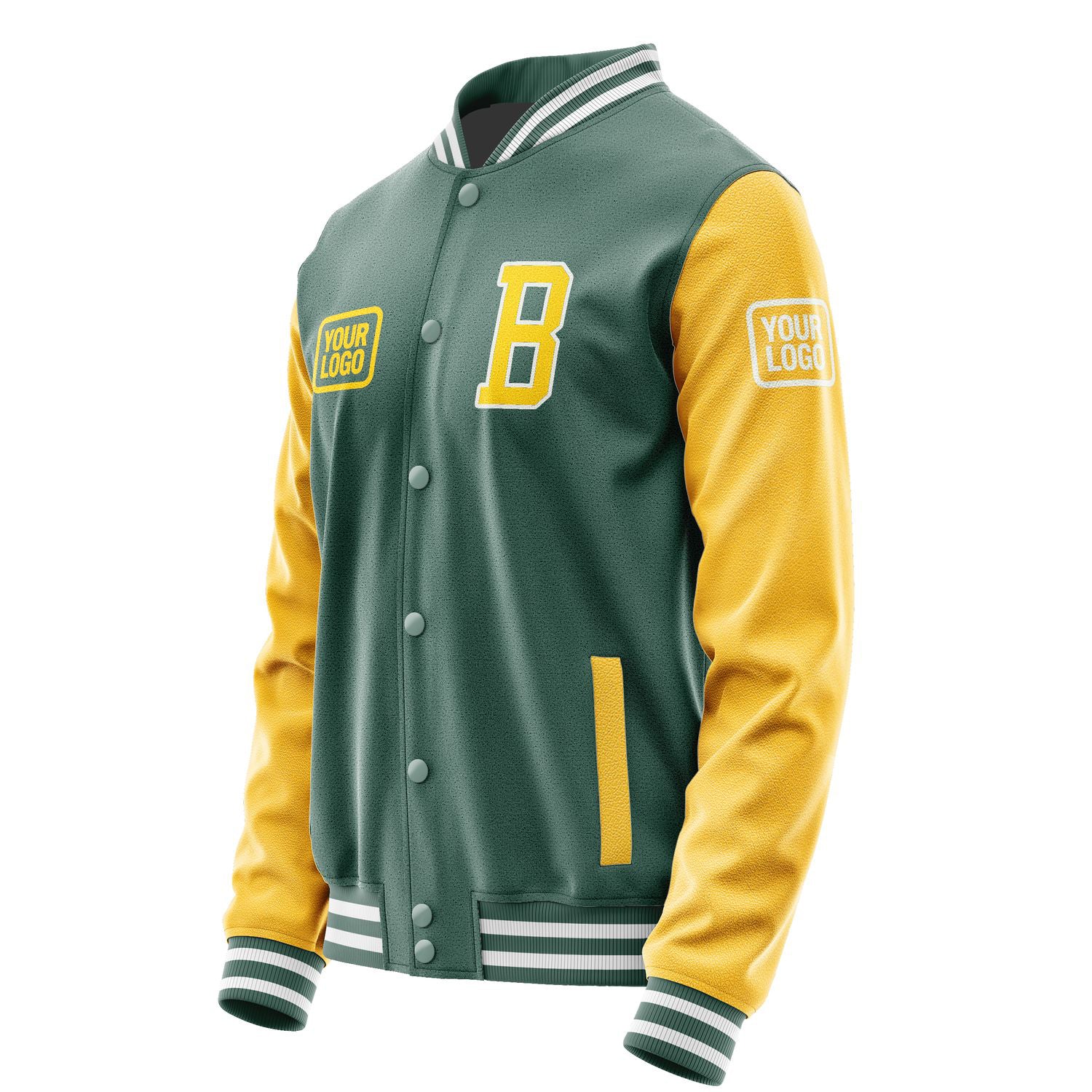 Maßgeschneidertes Blaugrün Gold Jacke JA272730271818303018