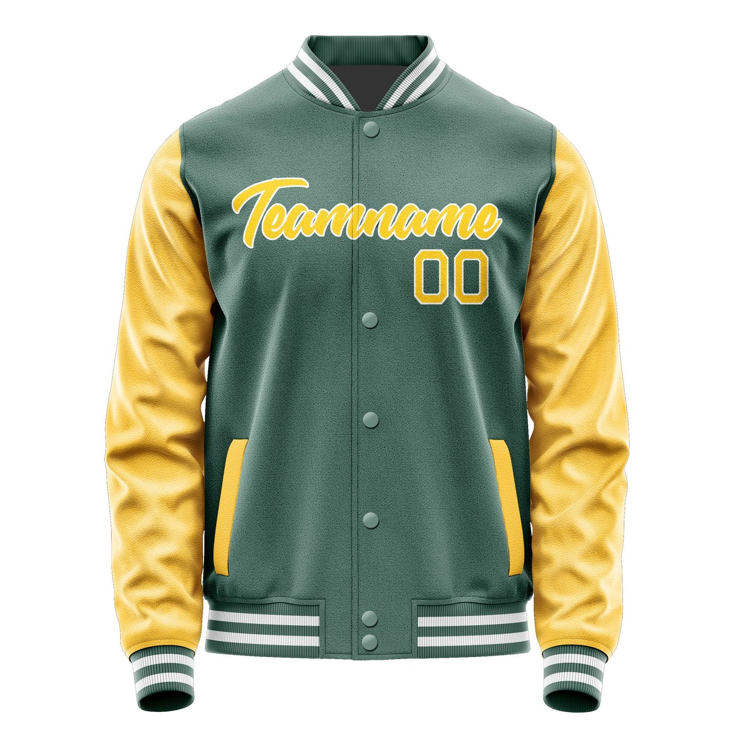 Maßgeschneidertes Blaugrün Gold Jacke JA2727302718B21830