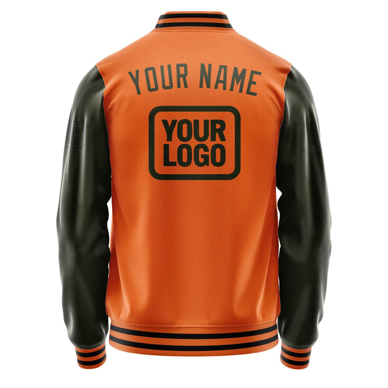 Maßgeschneidertes Orange Dunkles Oliv Jacke JA282802281717020217