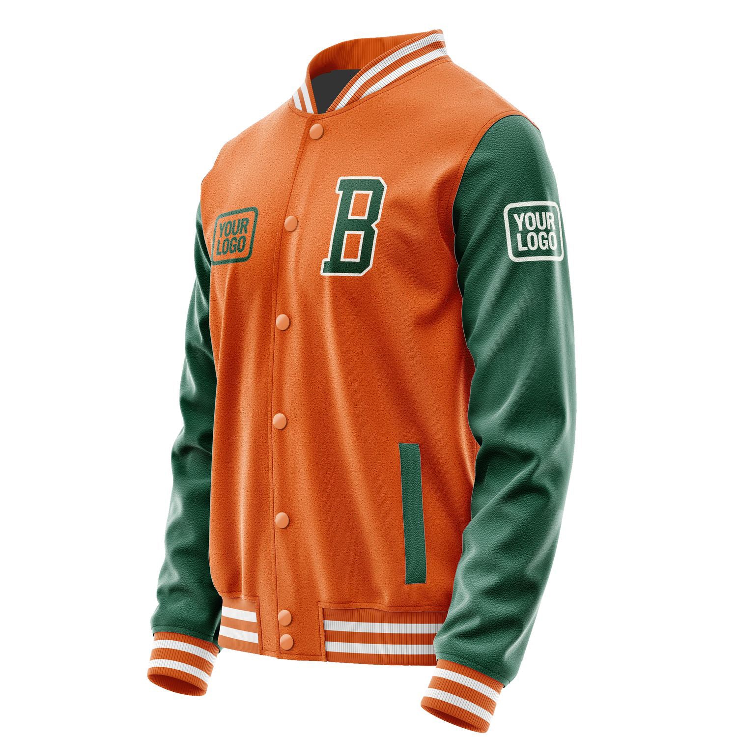 Maßgeschneidertes Orange Moosgrün Jacke JA282805281818050518