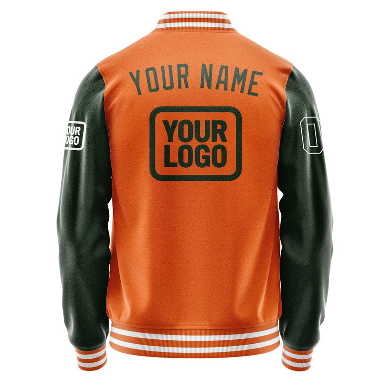 Maßgeschneidertes Orange Tannengrün Jacke JA282806281818060618