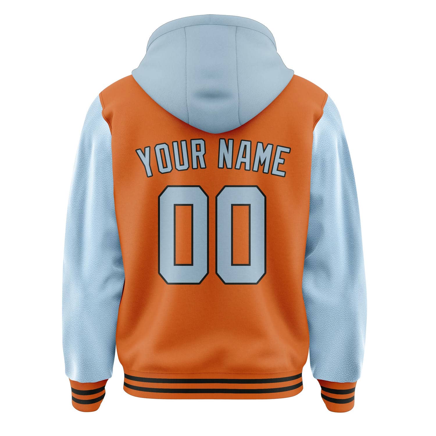 Maßgeschneidertes Orange Hellblau Jacke