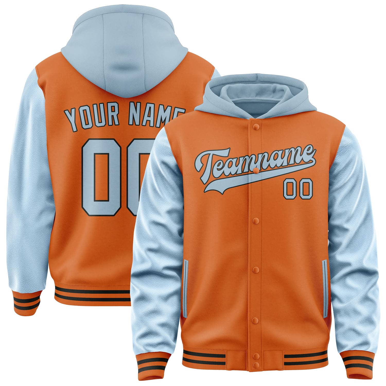 Maßgeschneidertes Orange Hellblau Jacke JA282808281717080817
