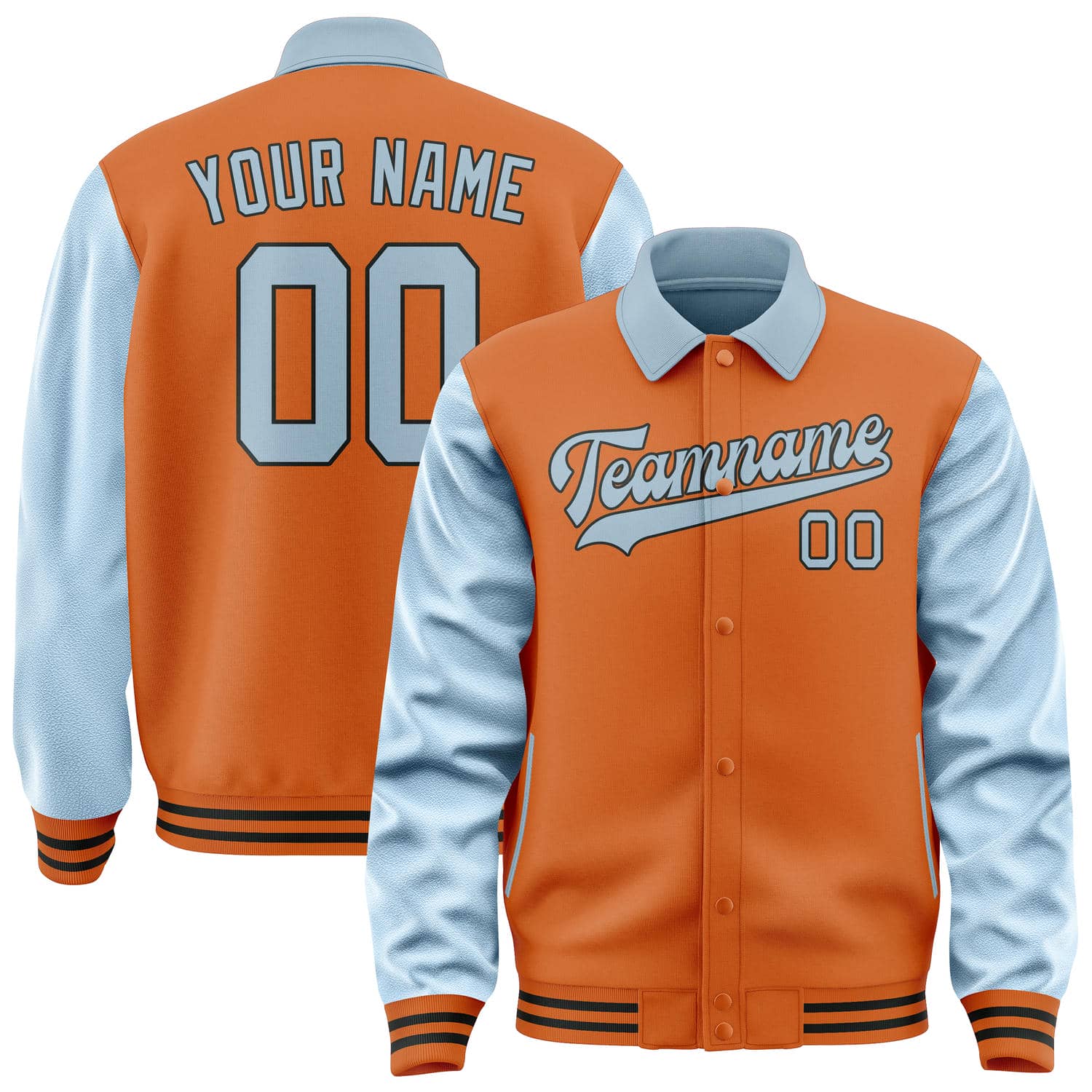 Maßgeschneidertes Orange Hellblau Jacke JA282808281717080817