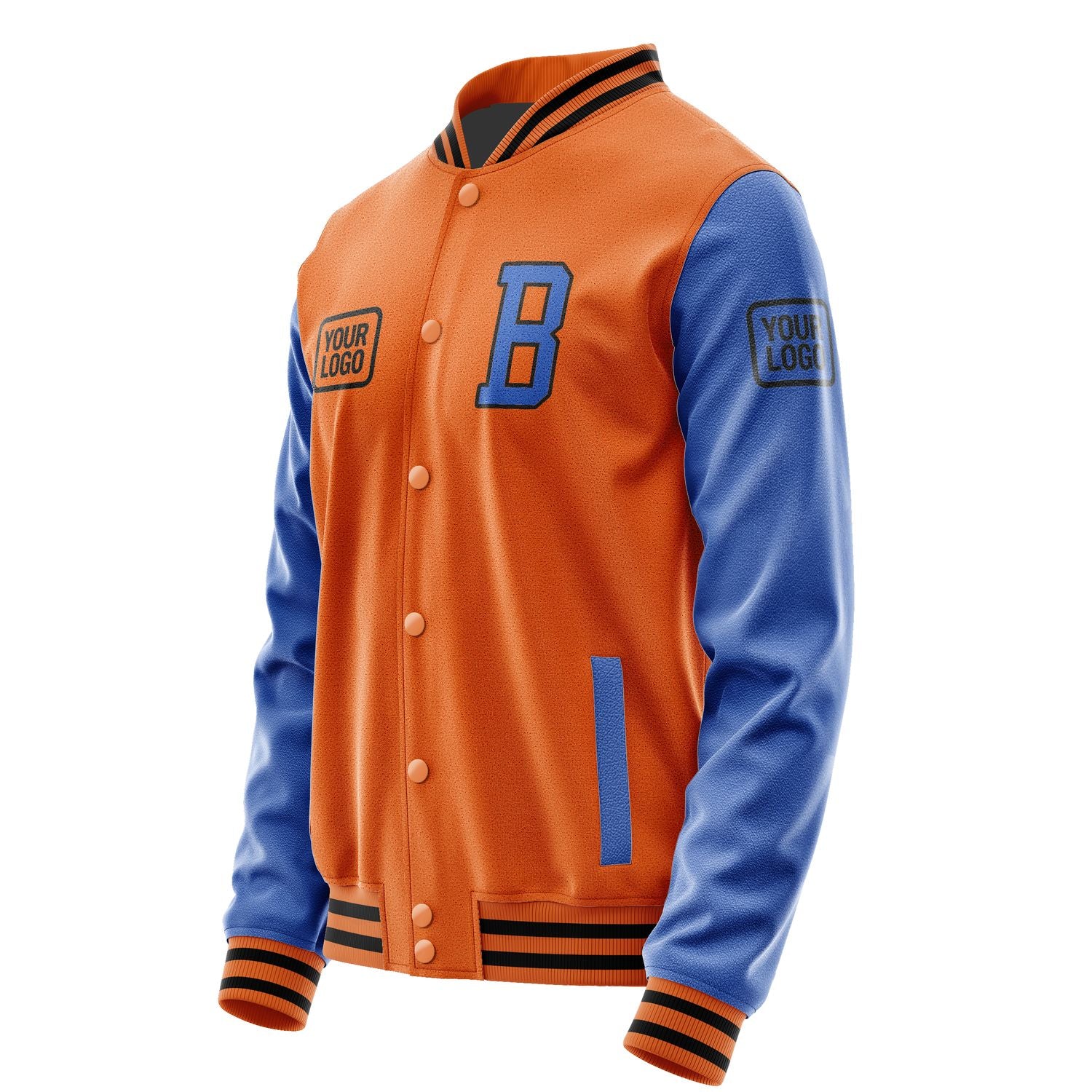 Maßgeschneidertes Orange Himmelblau Jacke JA282809281717090917