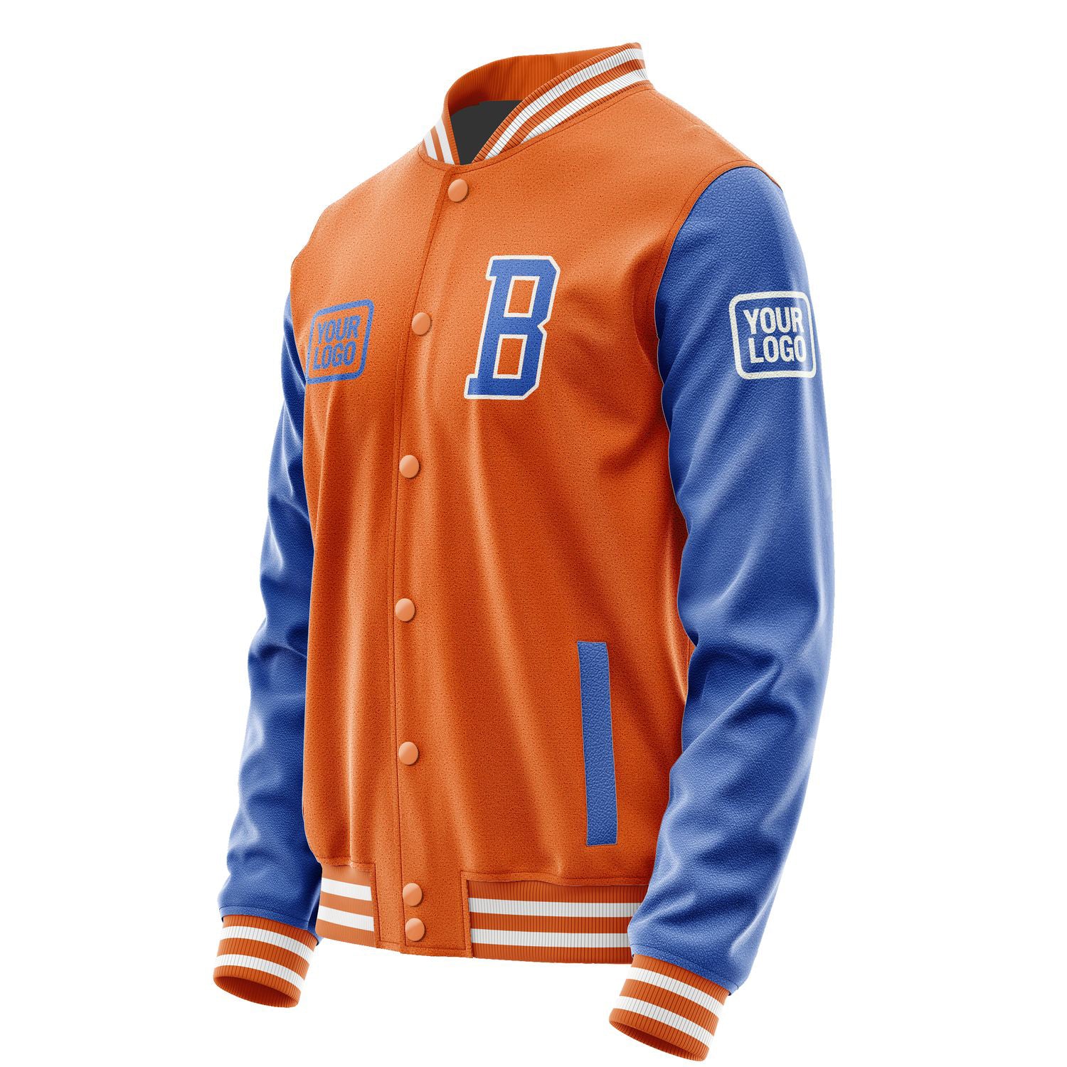 Maßgeschneidertes Orange Himmelblau Jacke JA282809281818090918