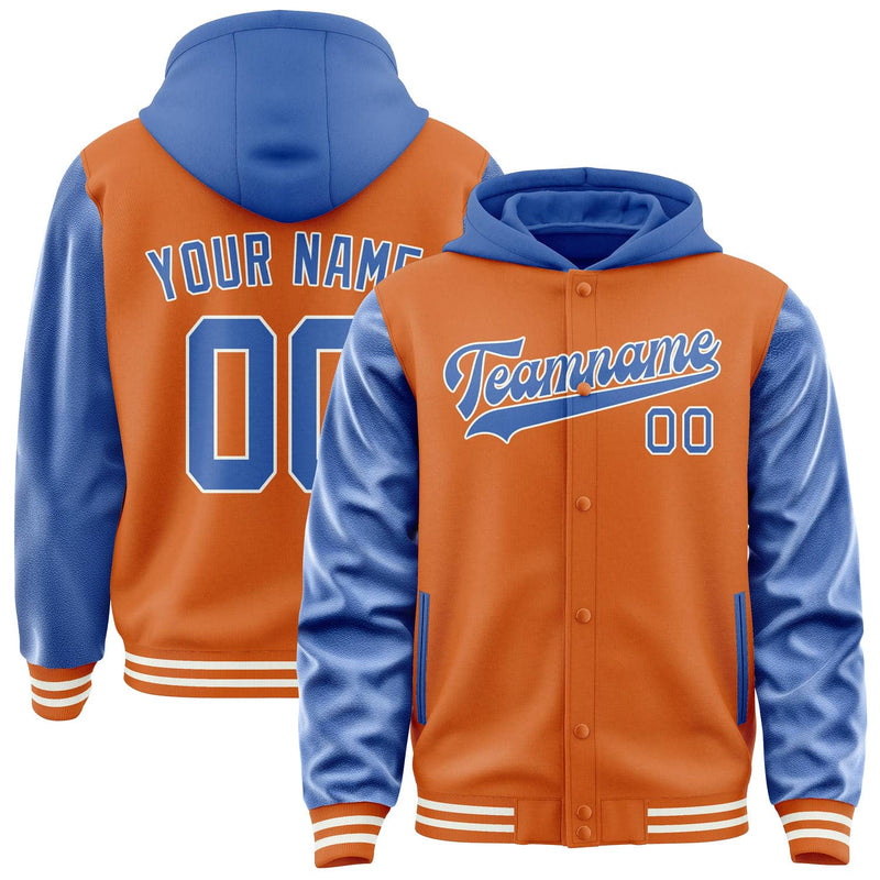 Maßgeschneidertes Orange Himmelblau Jacke JA282809281818090918