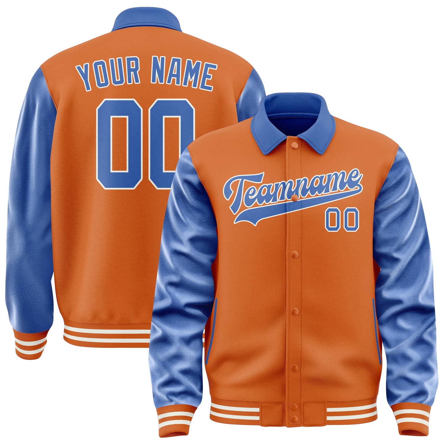 Maßgeschneidertes Orange Himmelblau Jacke JA282809281818090918