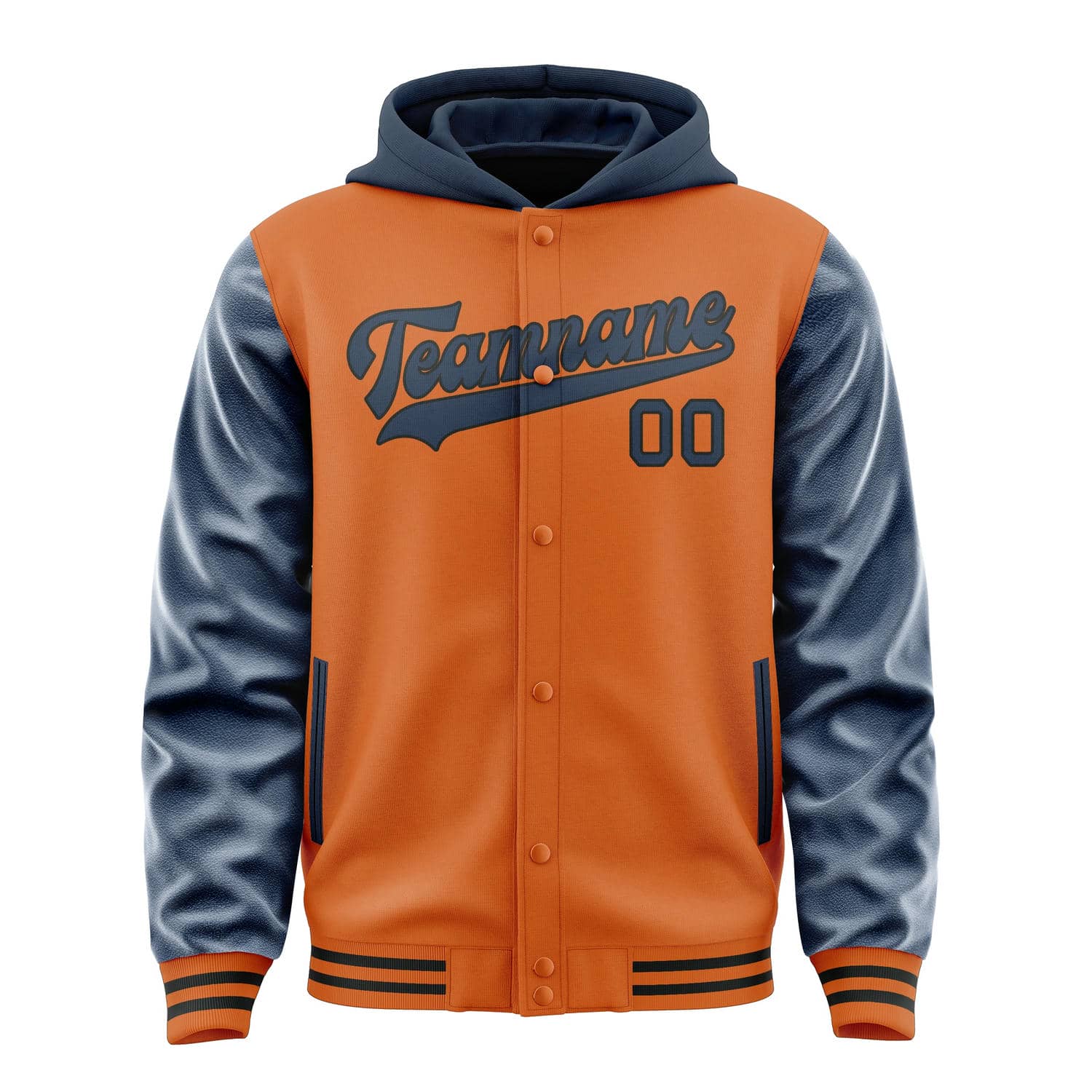 Maßgeschneidertes Orange Marineblau Jacke