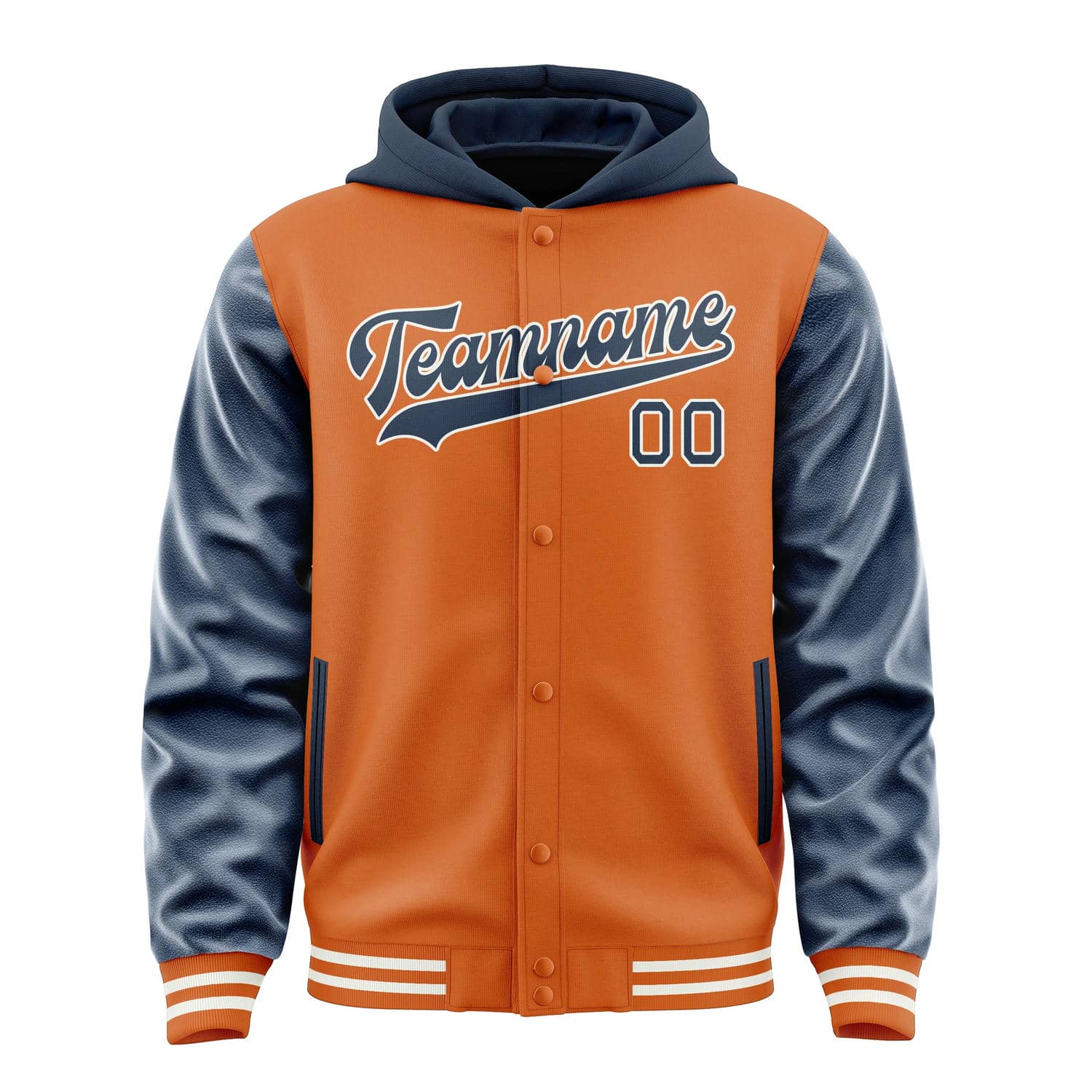 Maßgeschneidertes Orange Marineblau Jacke