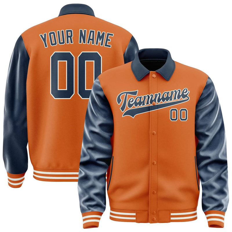 Maßgeschneidertes Orange Marineblau Jacke JA282810281818101018