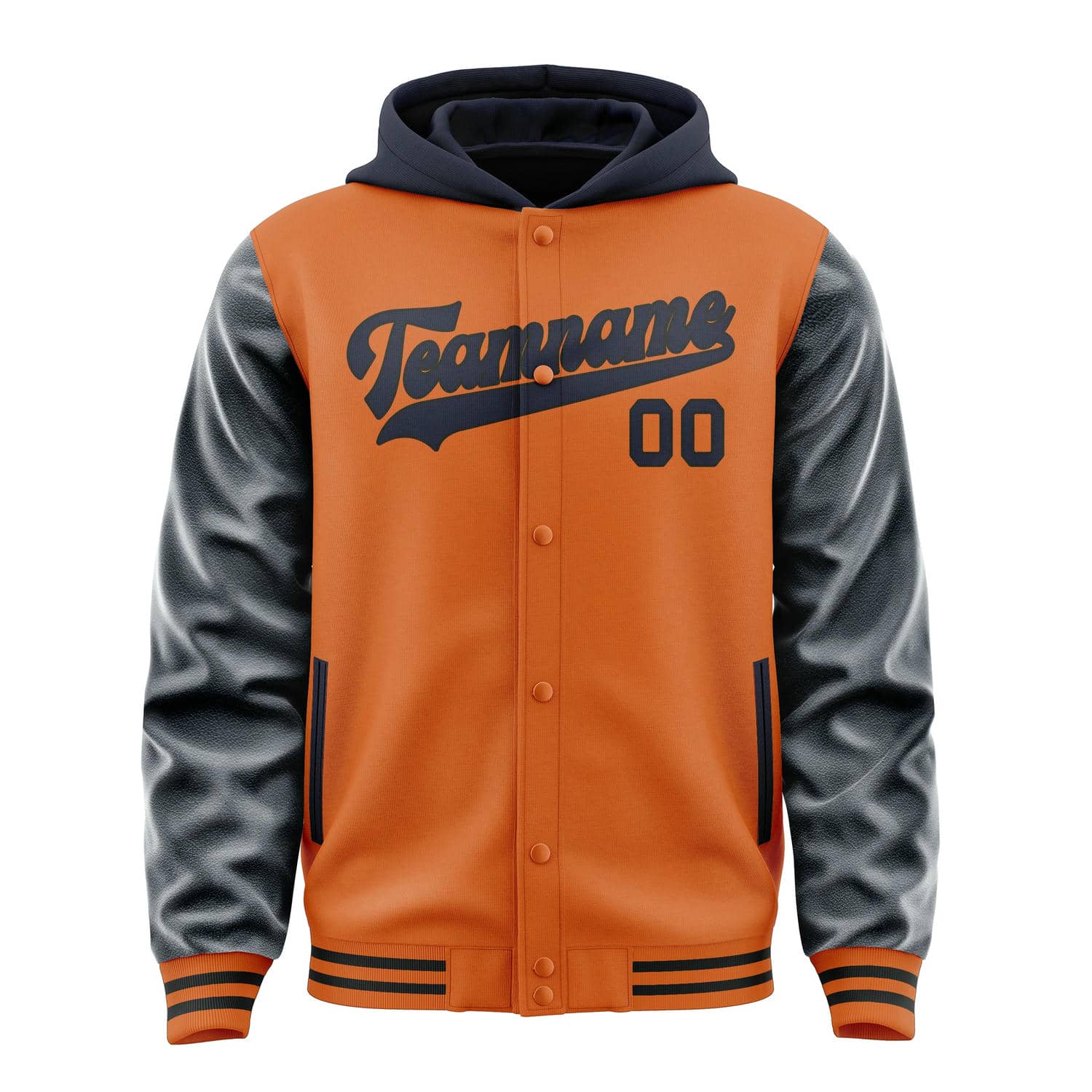 Maßgeschneidertes Orange Stahlblau Jacke
