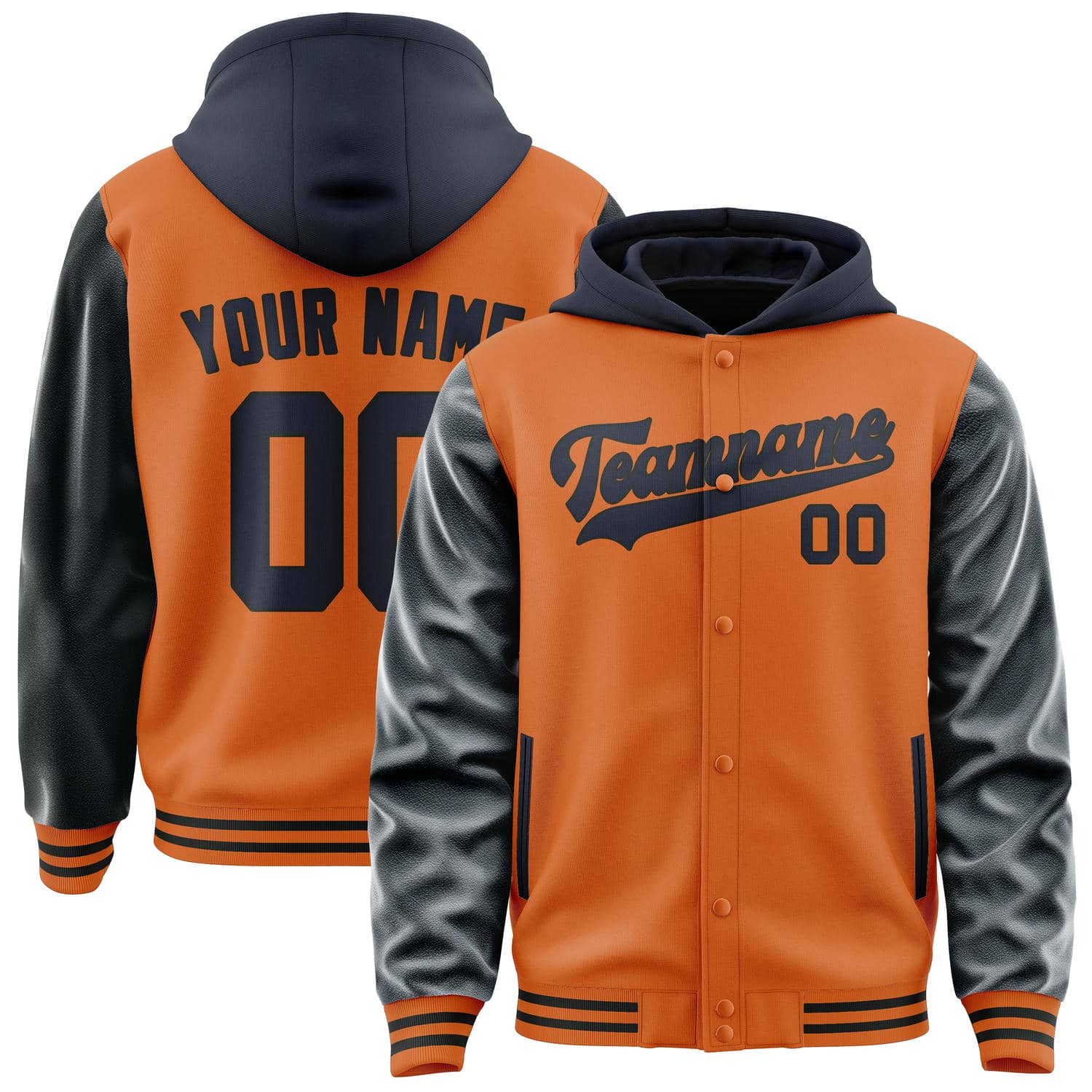 Maßgeschneidertes Orange Stahlblau Jacke JA282811281717111117