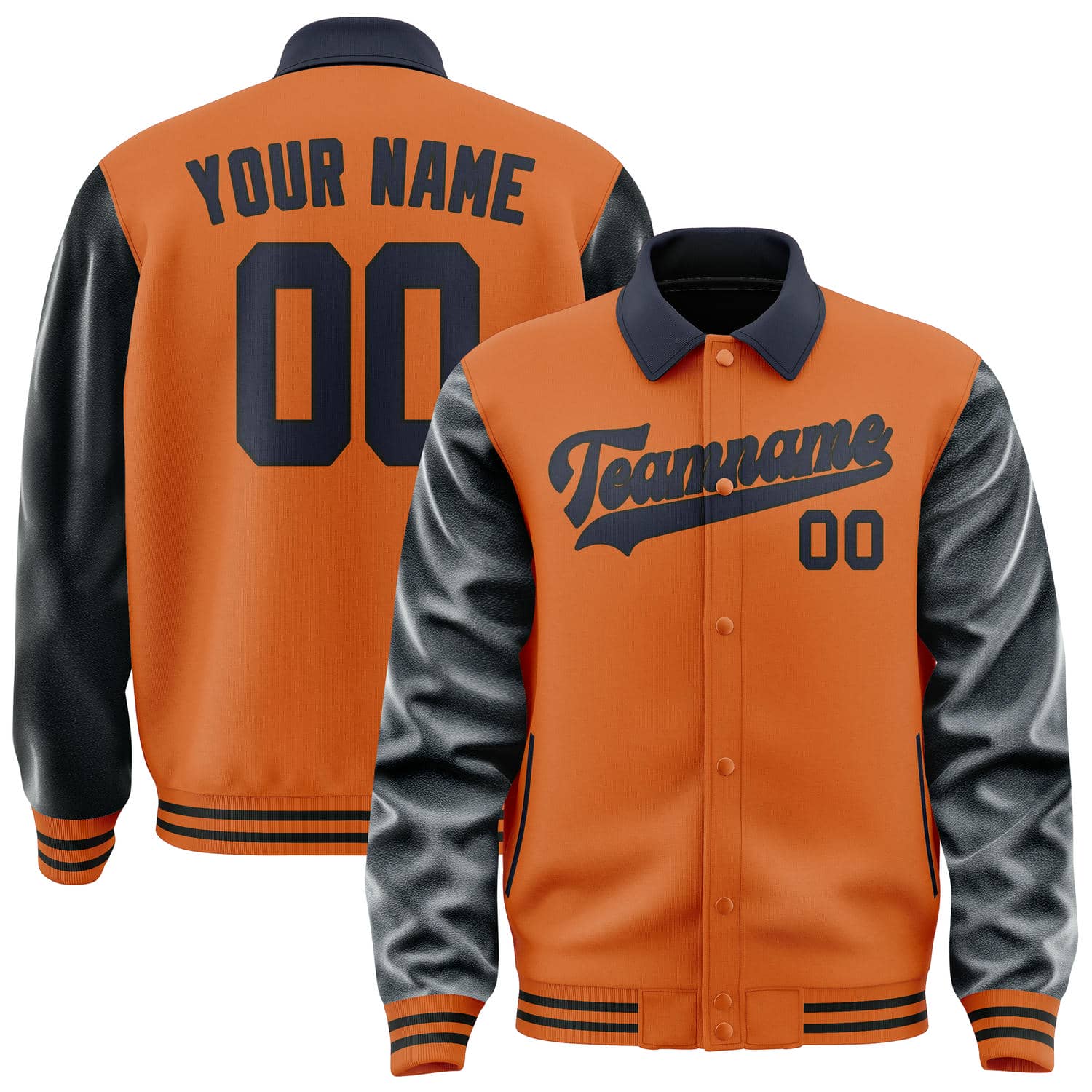 Maßgeschneidertes Orange Stahlblau Jacke JA282811281717111117