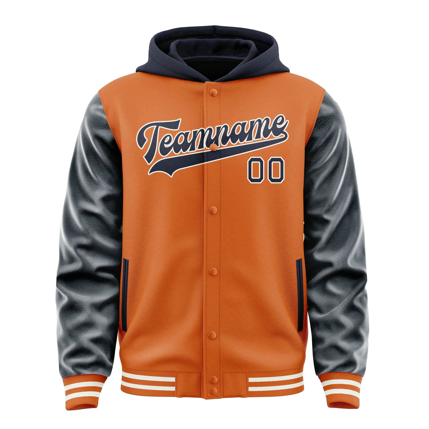 Maßgeschneidertes Orange Stahlblau Jacke