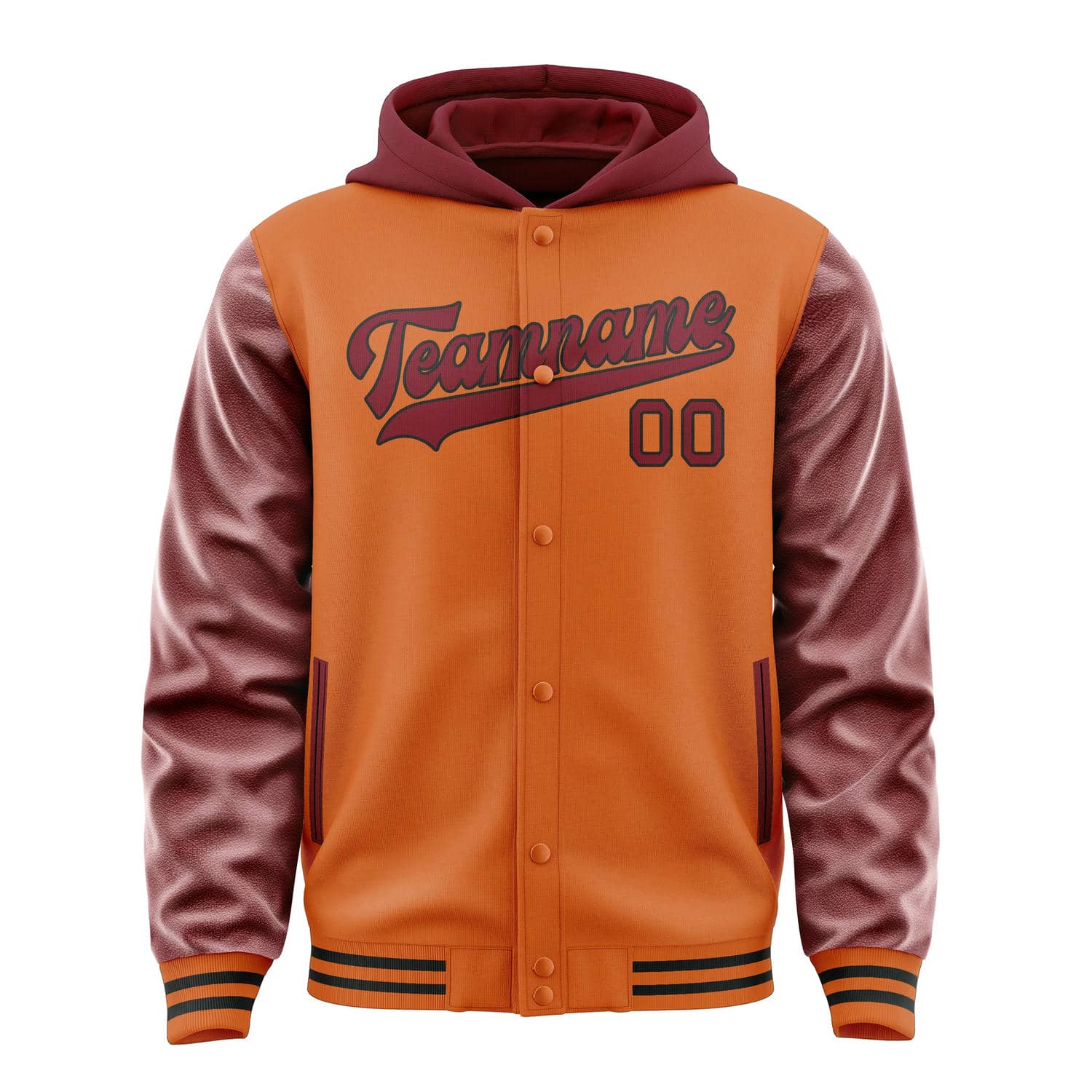 Maßgeschneidertes Orange Karmesinrot Jacke