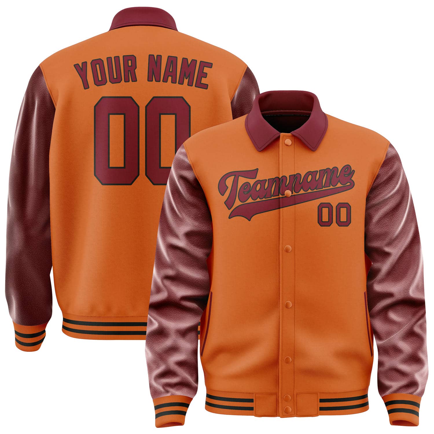 Maßgeschneidertes Orange Karmesinrot Jacke JA282815281717151517