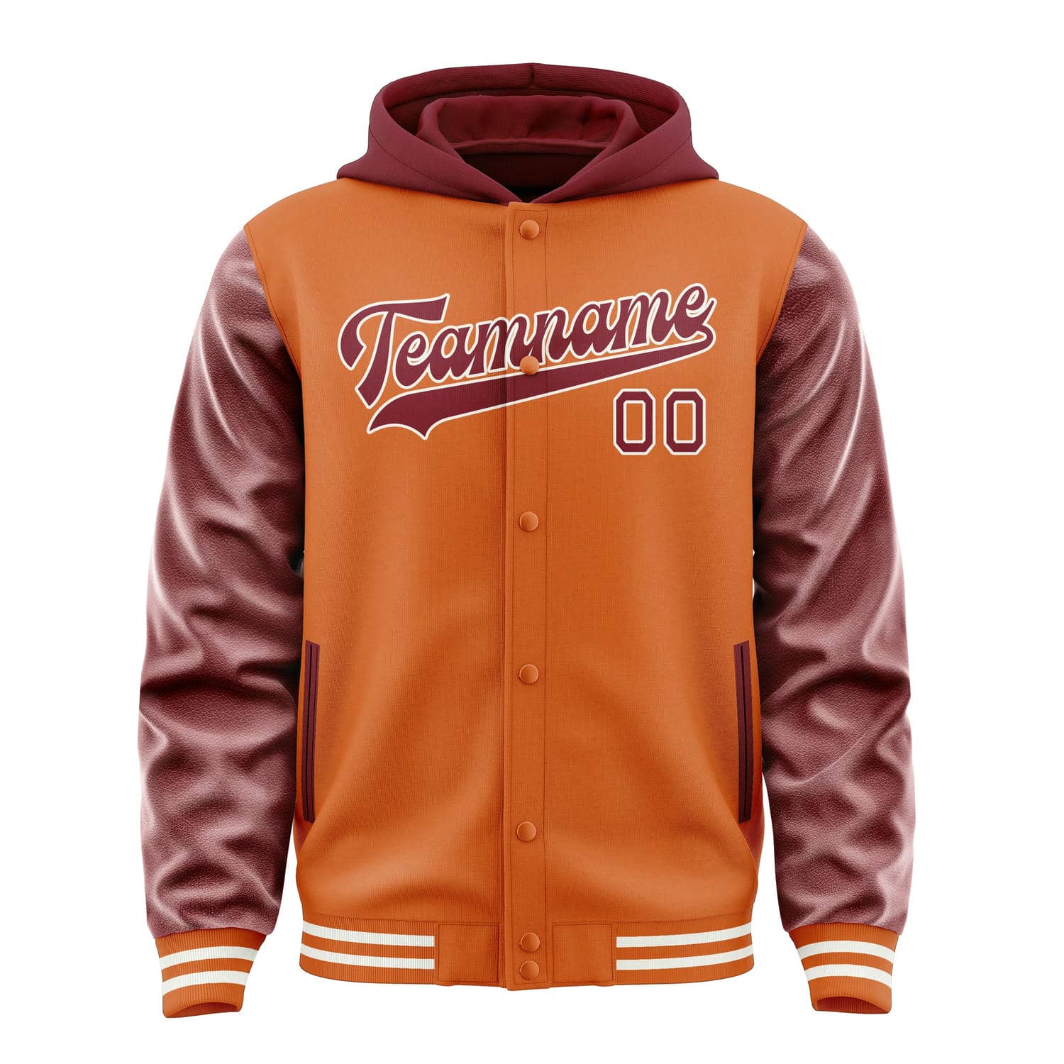 Maßgeschneidertes Orange Karmesinrot Jacke